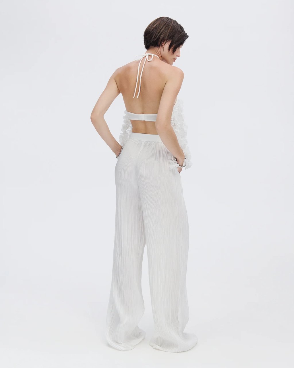MICRO-PLEAT TROUSERS