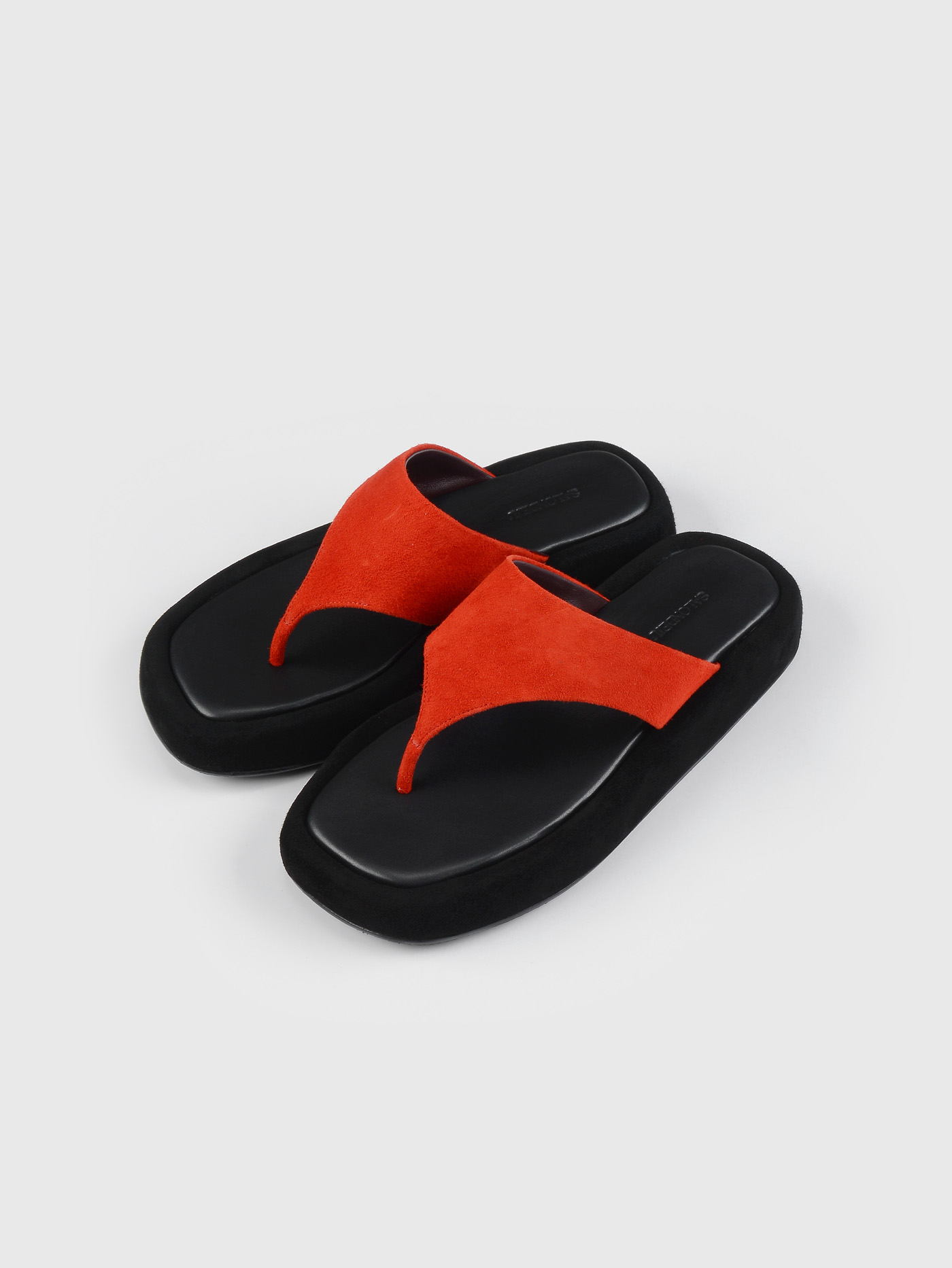 BOY PLATFORM SANDAL IN RED SUEDE