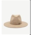 RUSLAN BAGINSKIY MONOGRAM-EMBELLISHED FEDORA HAT IN BEIGE