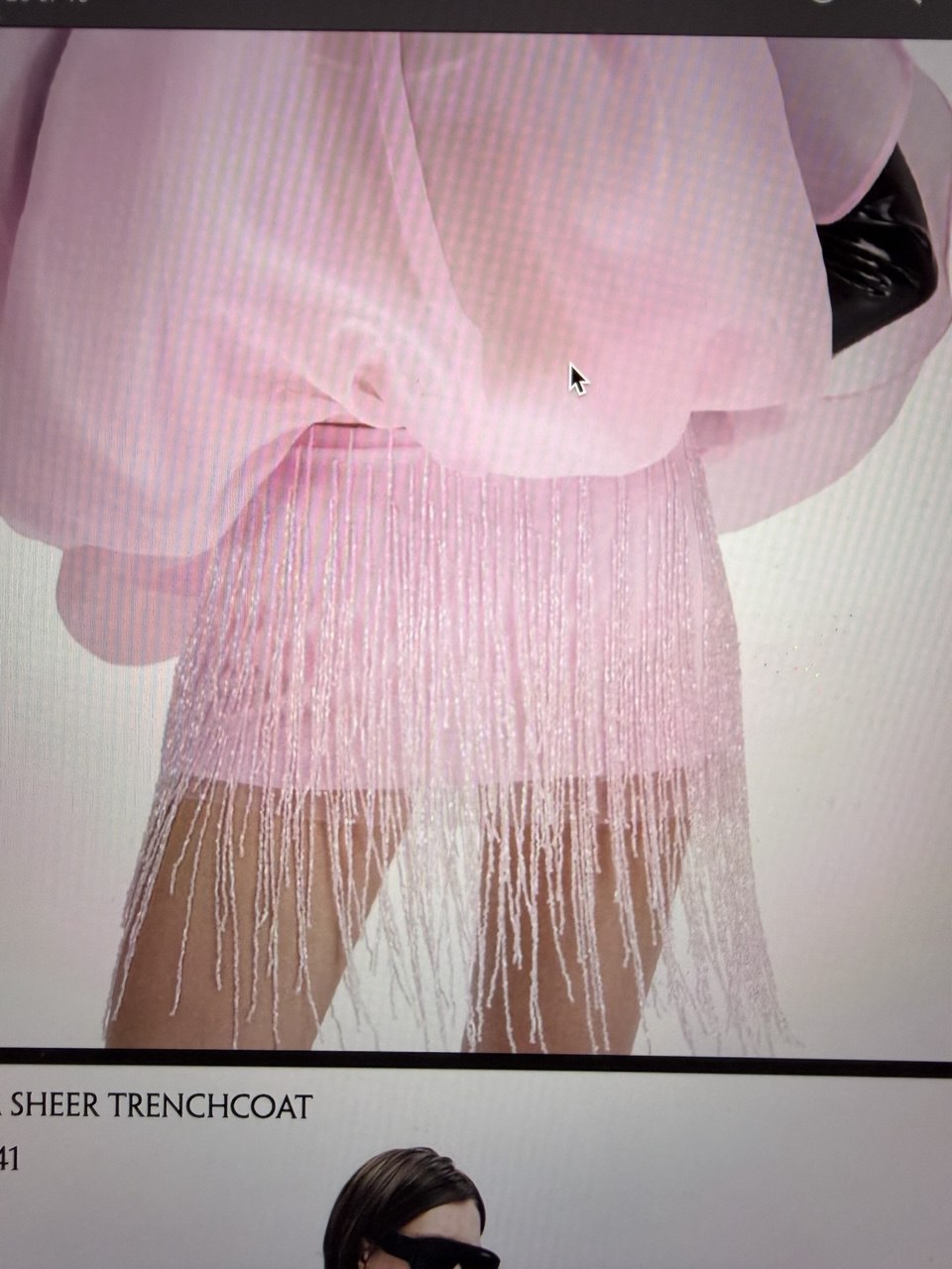 BEADED FRINGE MINI SKIRT