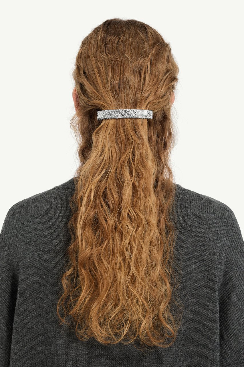 SILVER FOIL HAIR CLIP