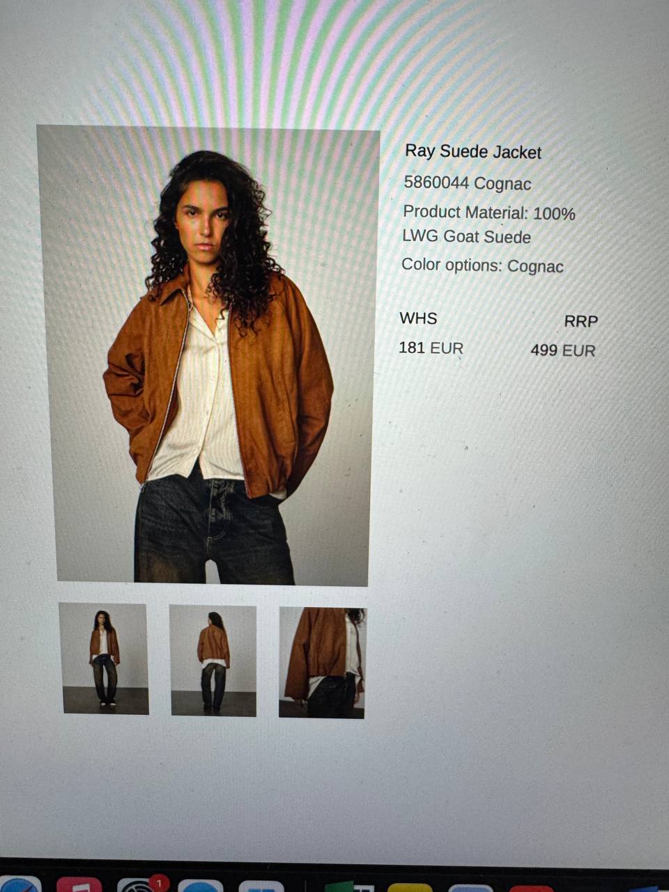 RAY SUEDE JACKET IN COGNAC