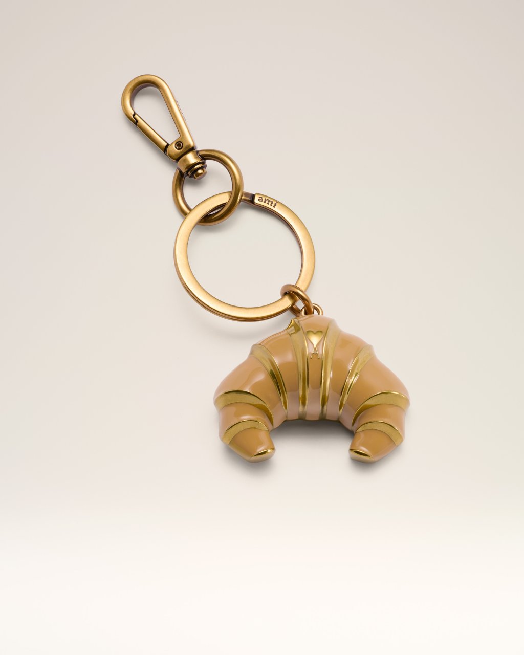 AMI DE COEUR CROISSANT KEYRING IN AMBRE