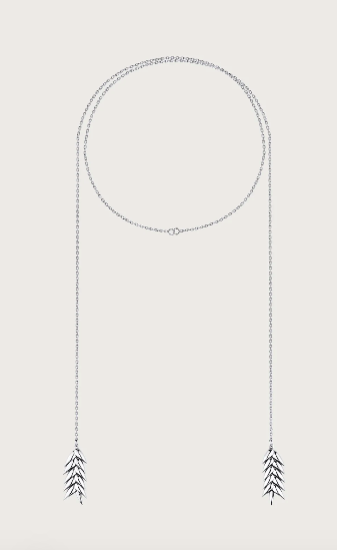 SPIKELET LONG PENDANT IN SILVER