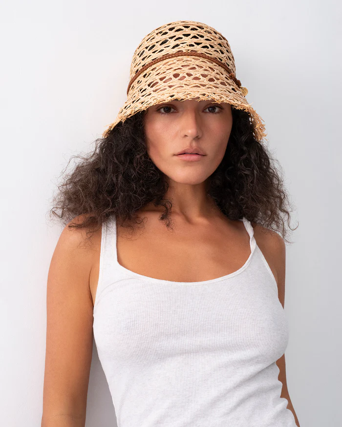 BUCKET HAT NATURAL STRAW