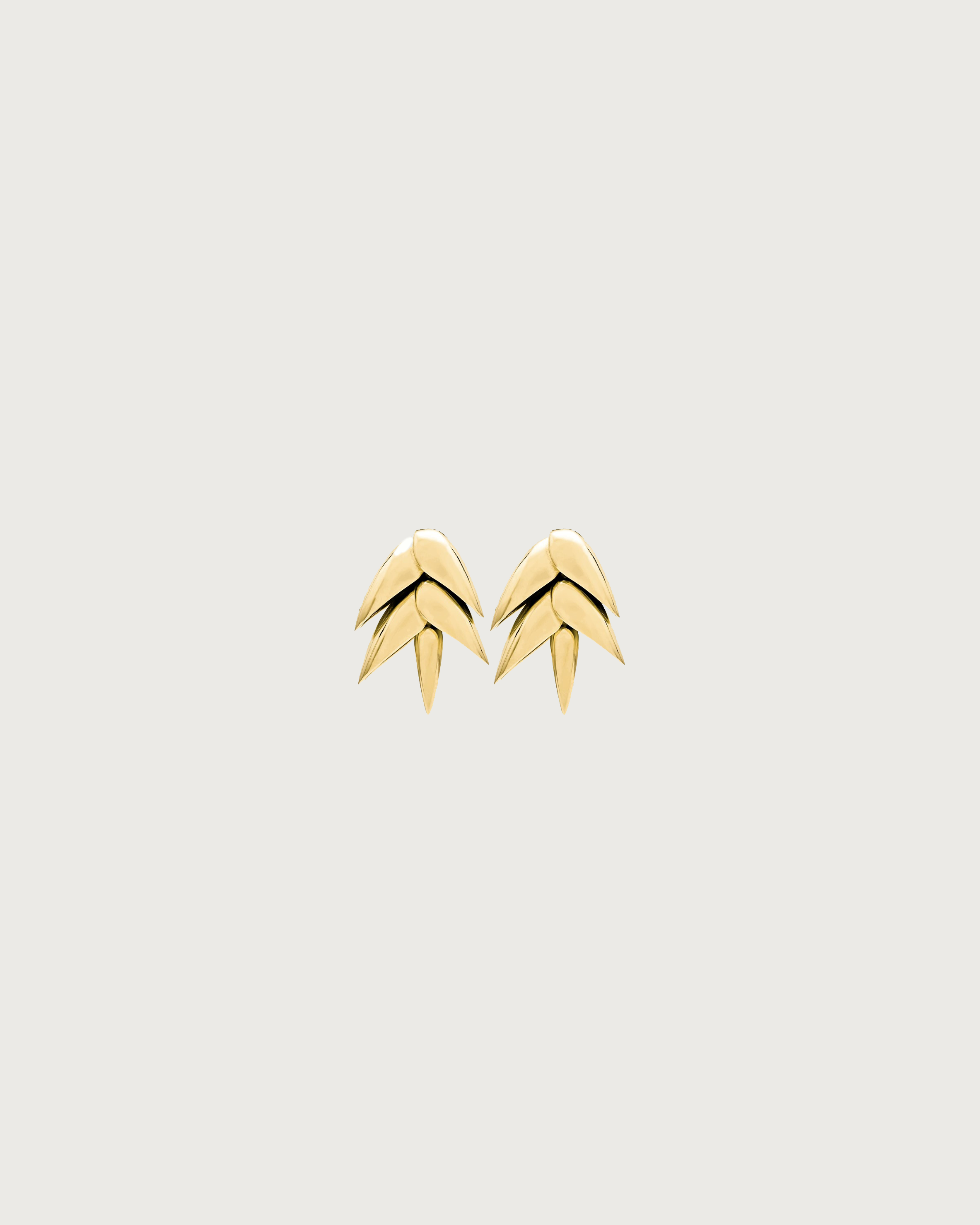 XS SPIKELET EARRINGS IN GOLD