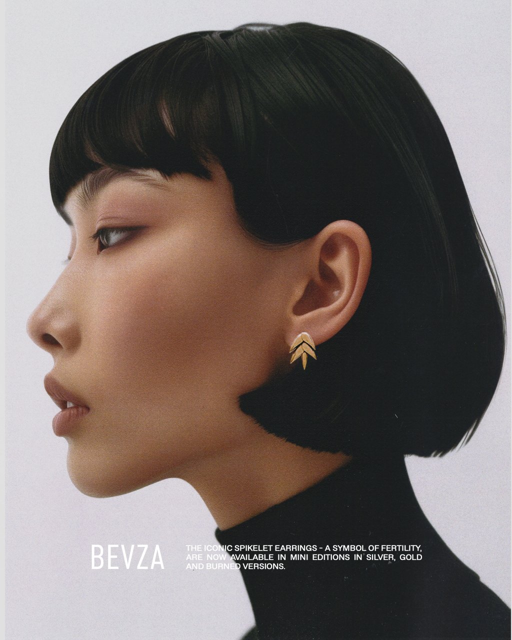XS SPIKELET EARRINGS IN GOLD