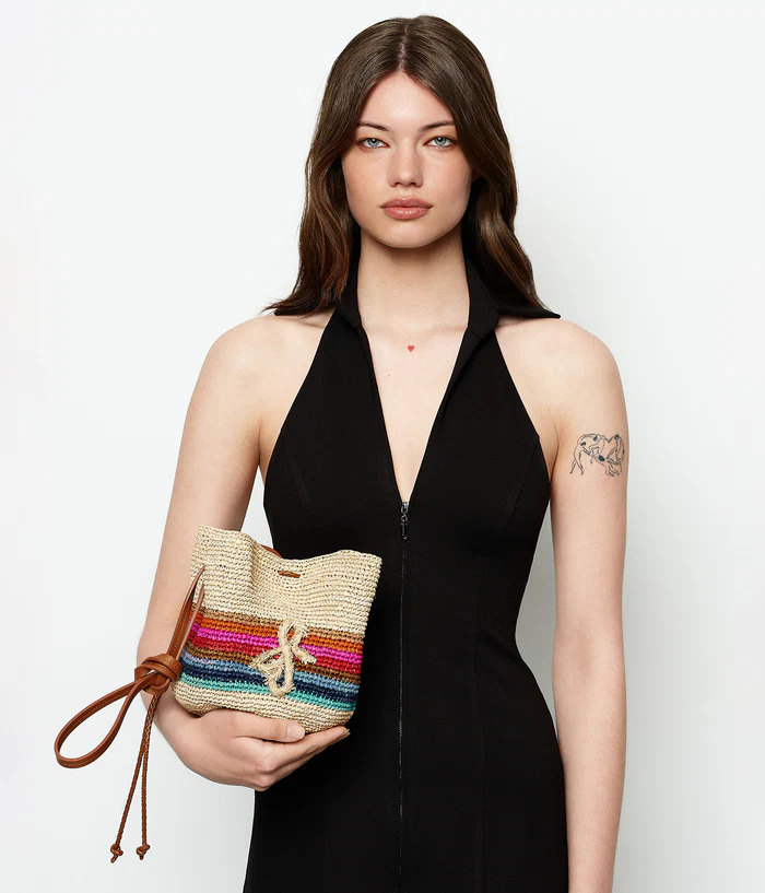RUSLAN BAGINSKIY STRIPED POUCH BAG