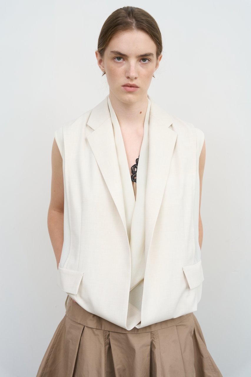 LAYERED TUCKED-HEM JACKET