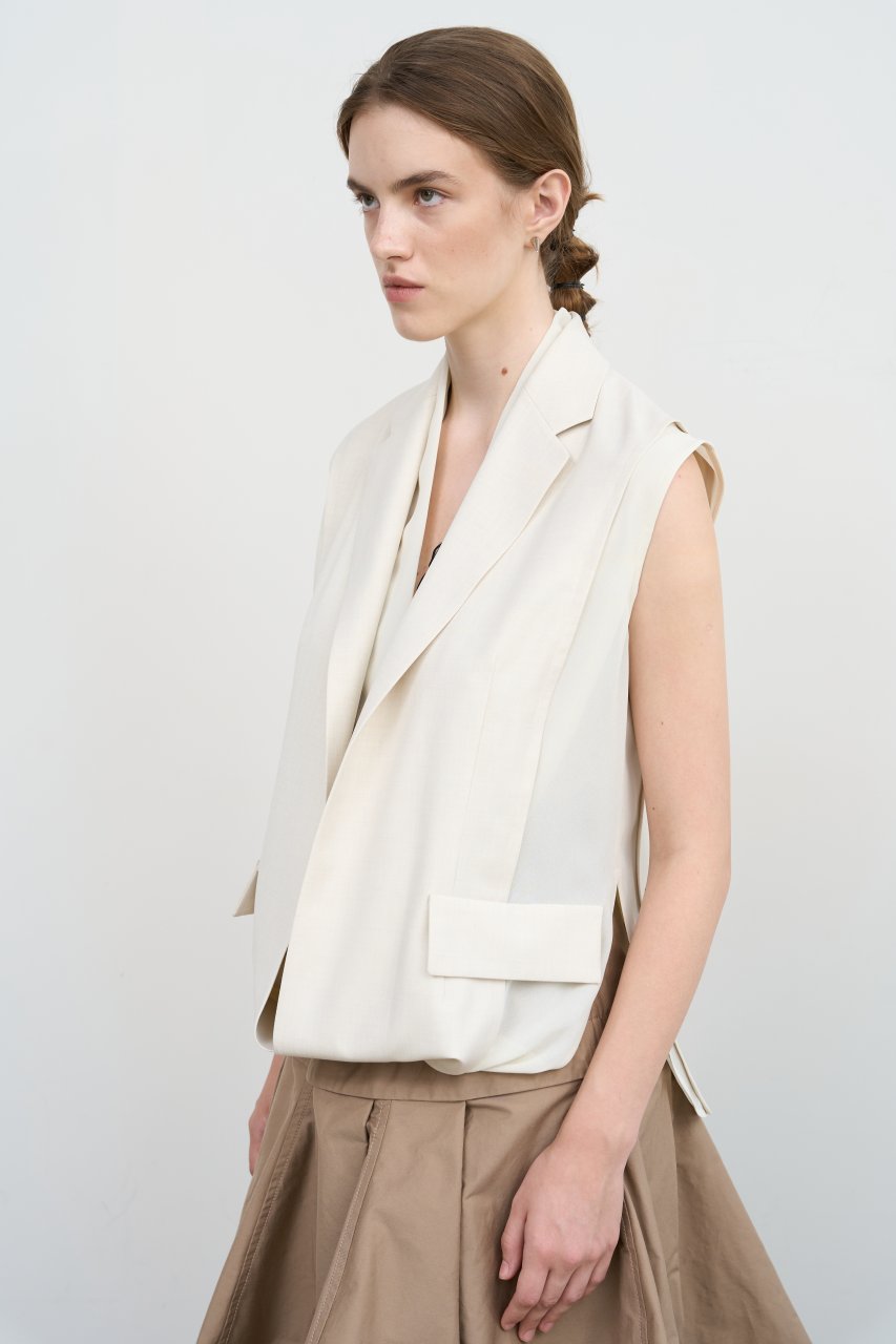 LAYERED TUCKED-HEM JACKET