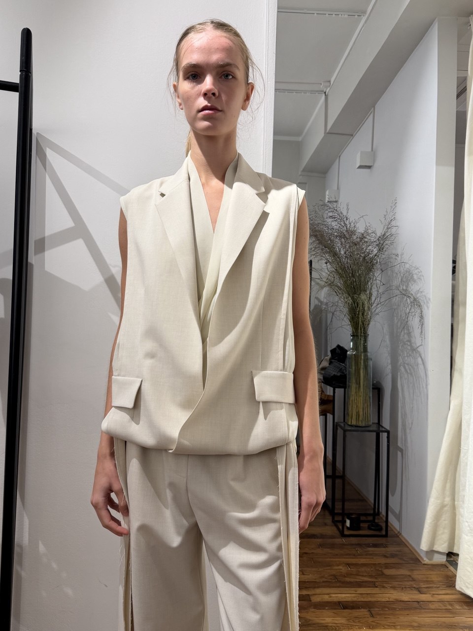 LAYERED TUCKED-HEM JACKET