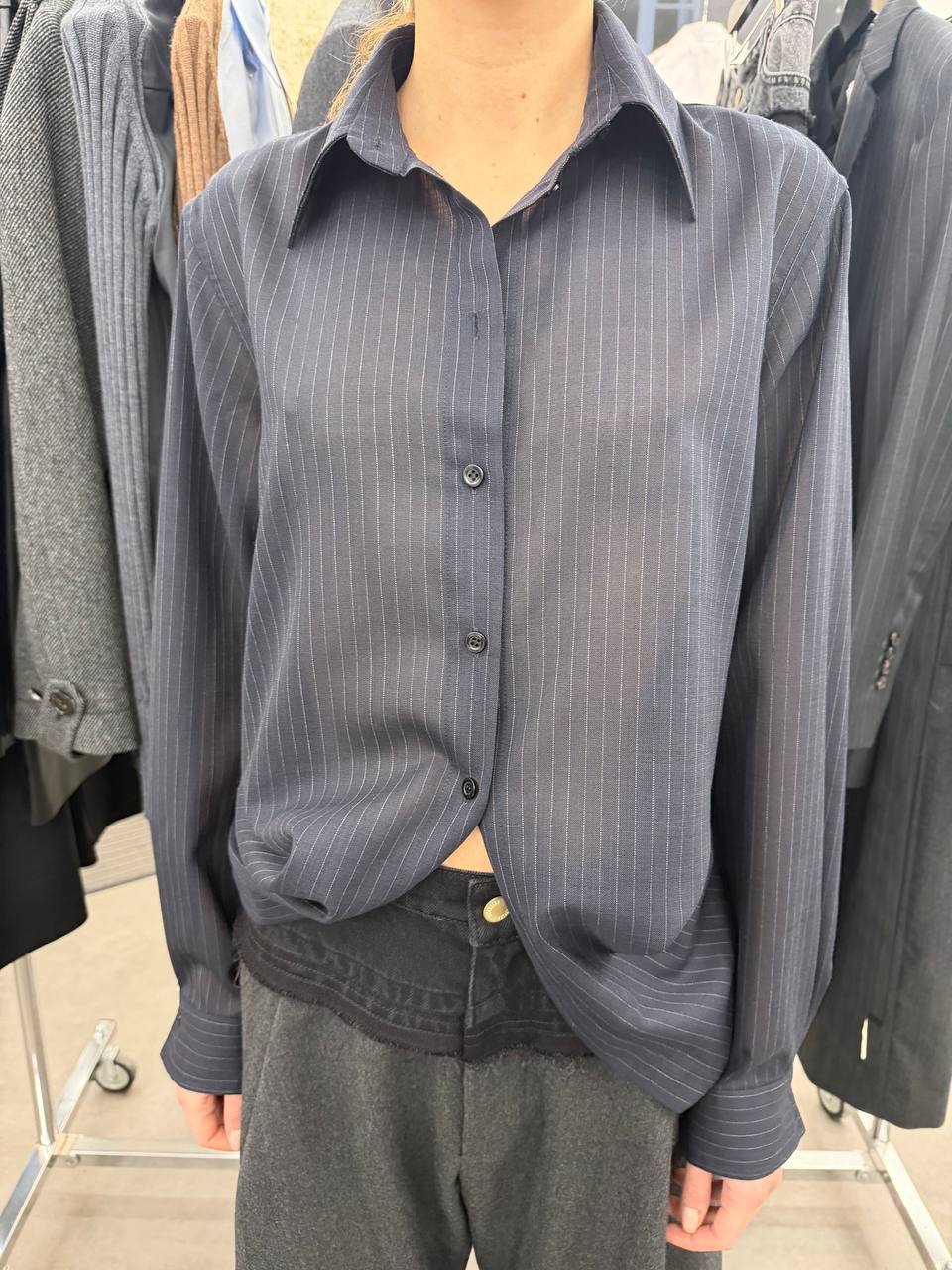 SHIRT WITH DRAPED HEM
