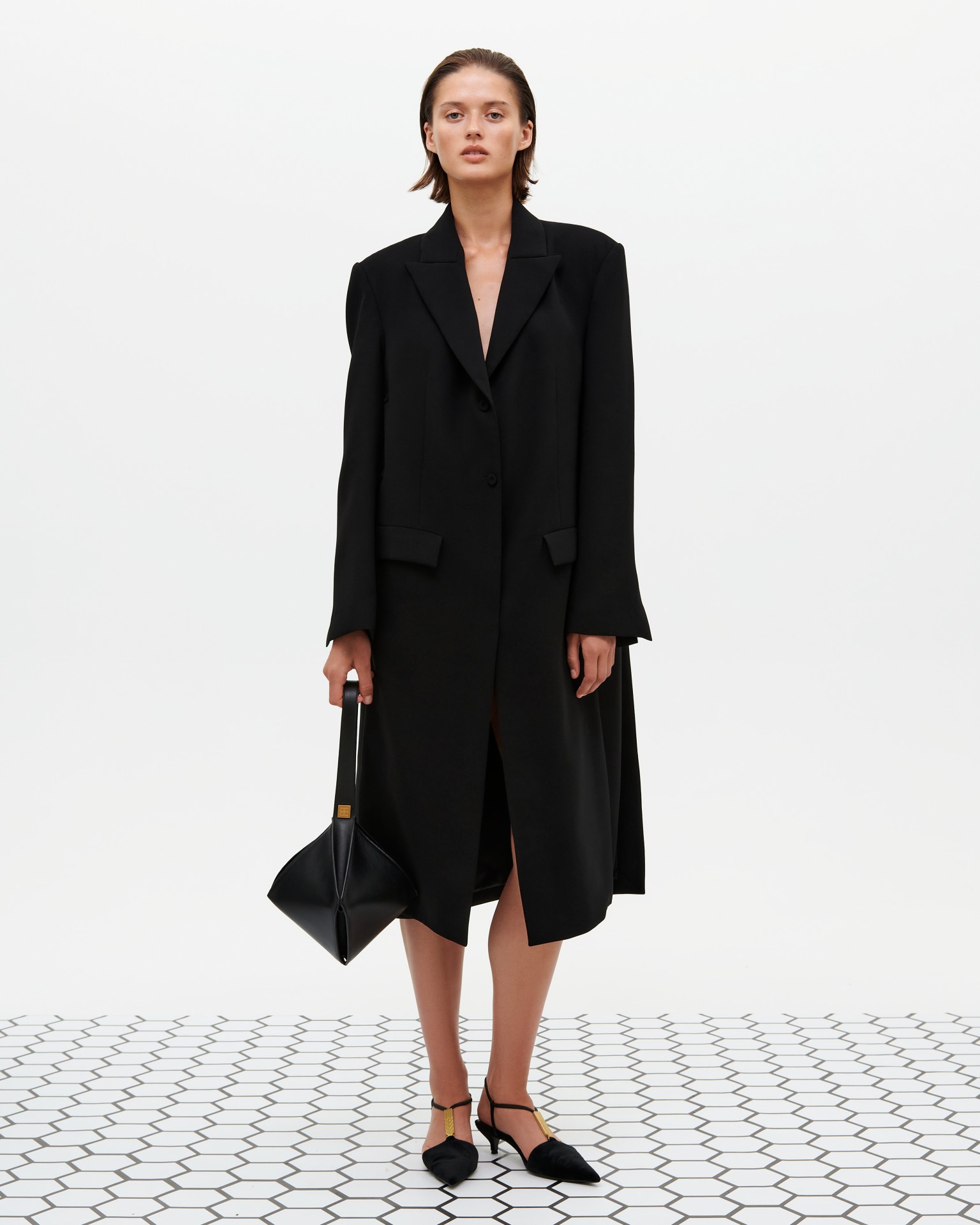 DECONSTRUCTED TRENCH IN BLACK