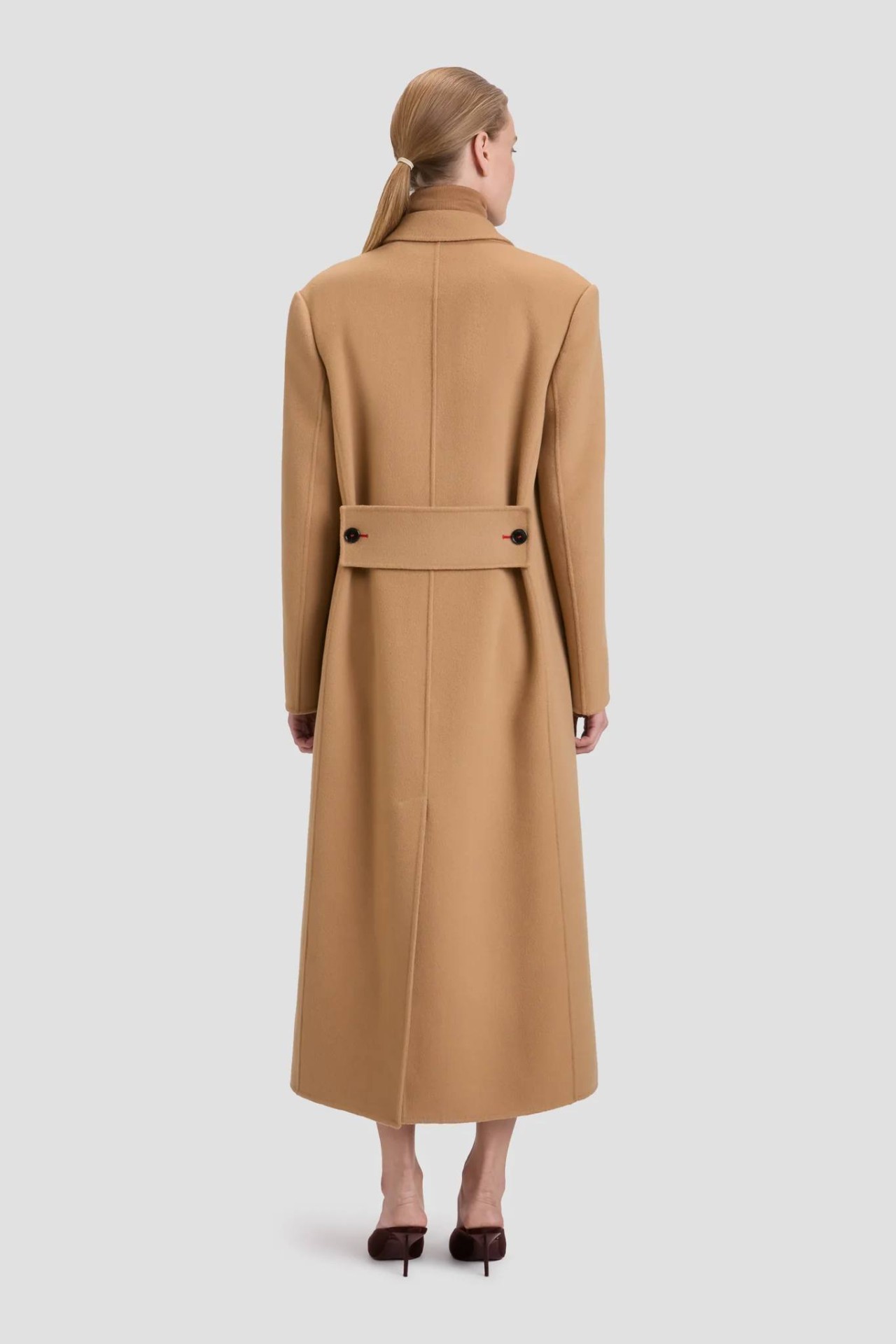 DOUBLE FACED OVERCOAT IN CAMEL