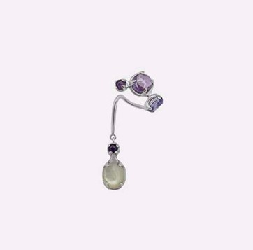 DRIP PUNK EAR CUFF IN SILVER