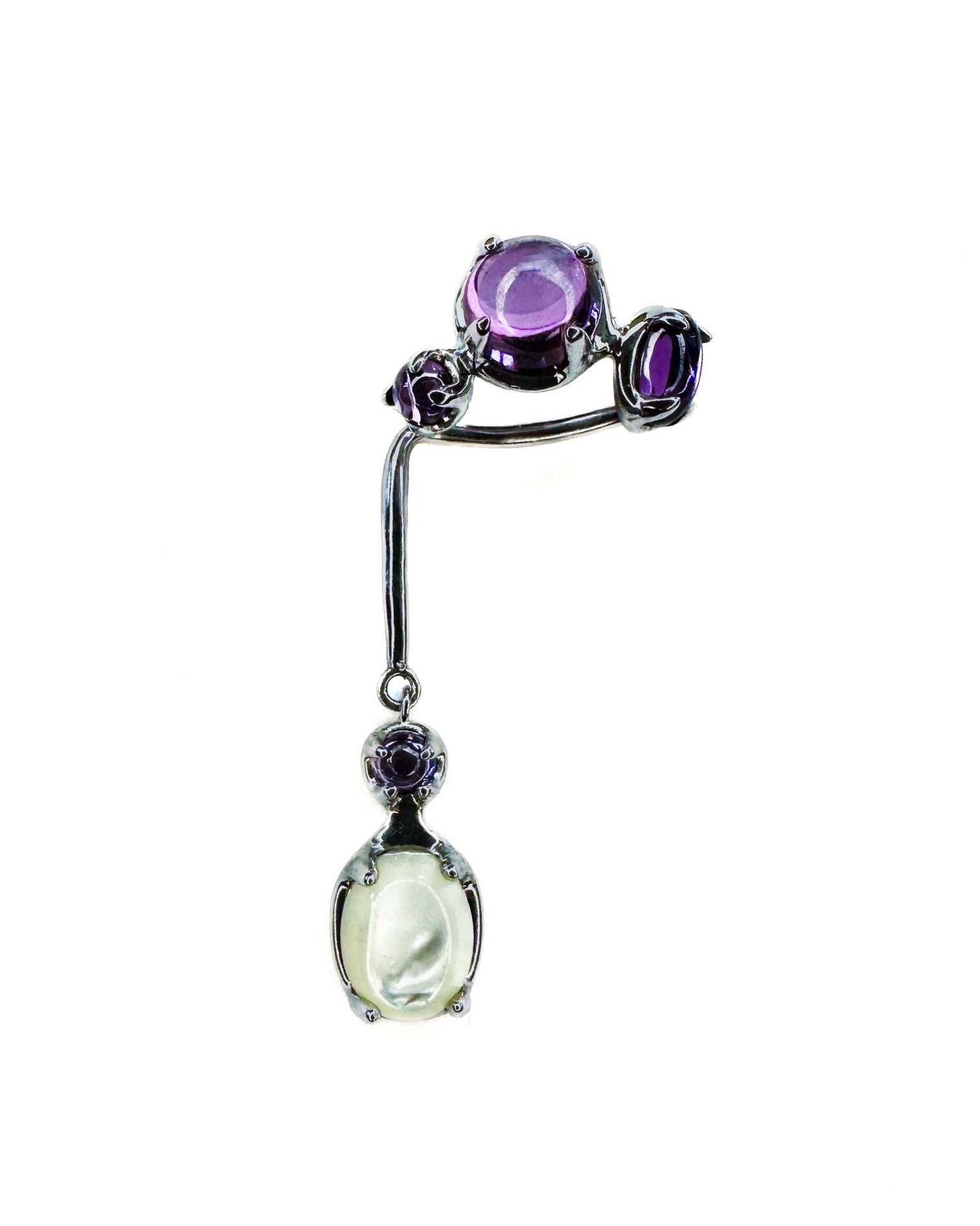 DRIP PUNK EAR CUFF IN SILVER