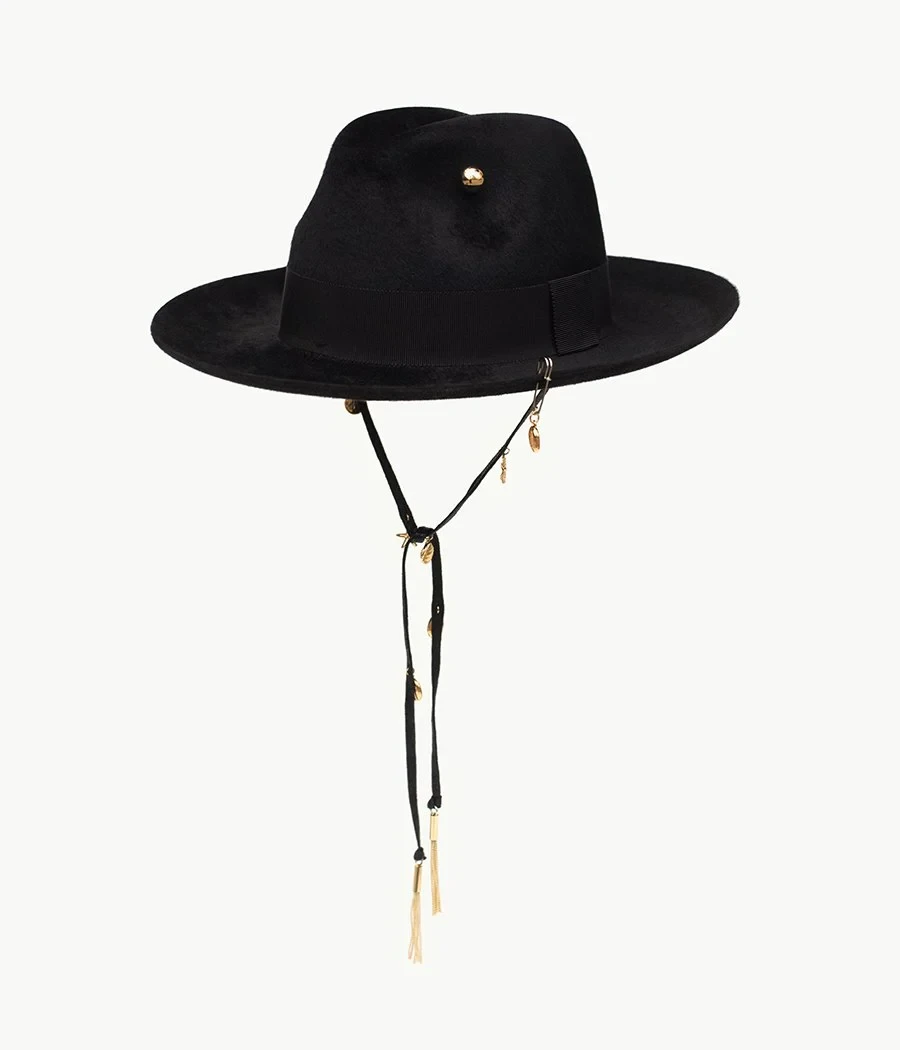 FEDORA HAT IN BLACK