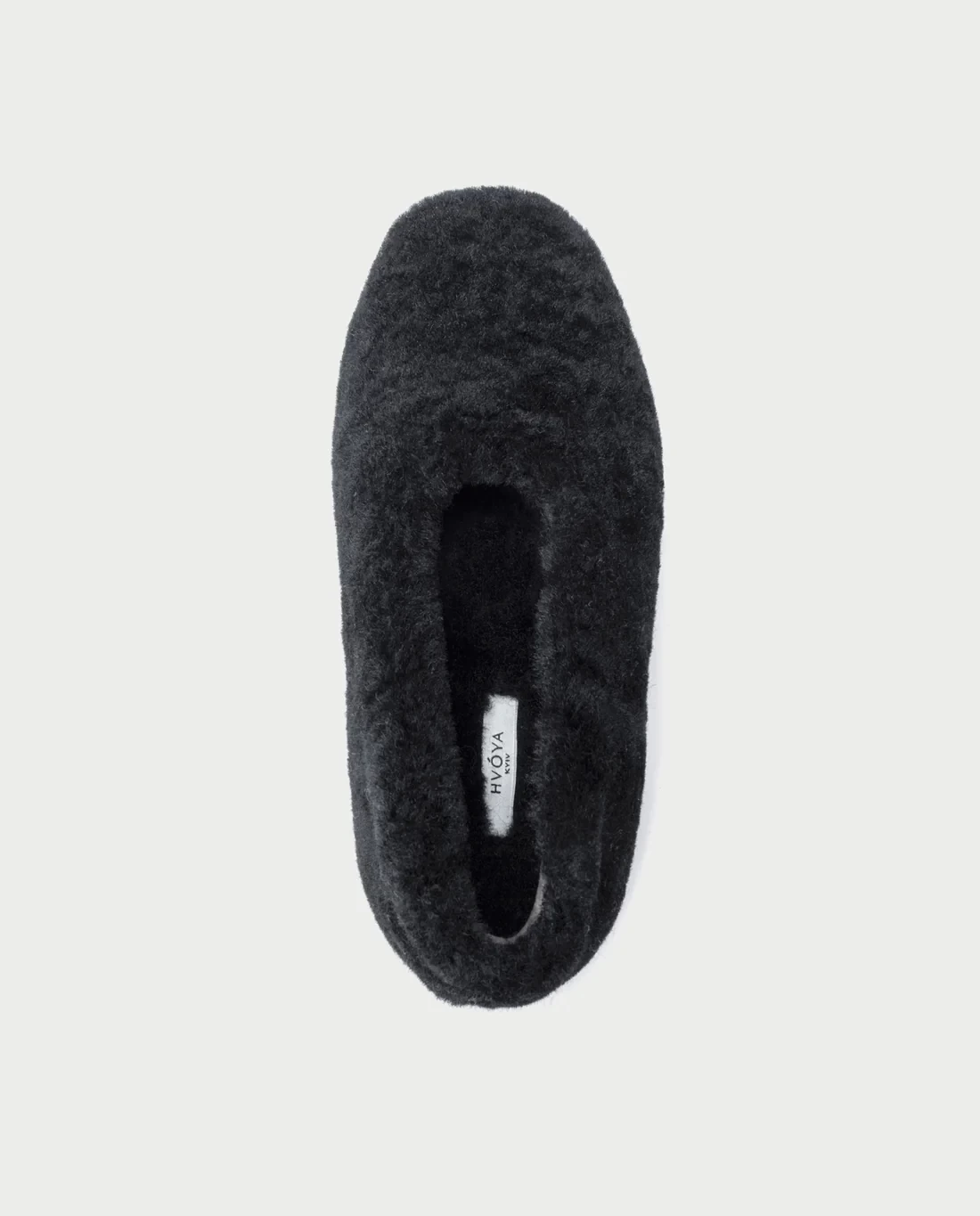 FUR-FUR BALLERINAS IN BLACK / SHORT