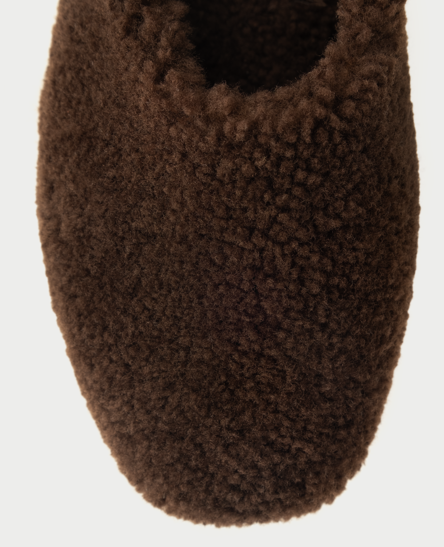 FUR-FUR BALLERINAS IN BROWN / SHORT