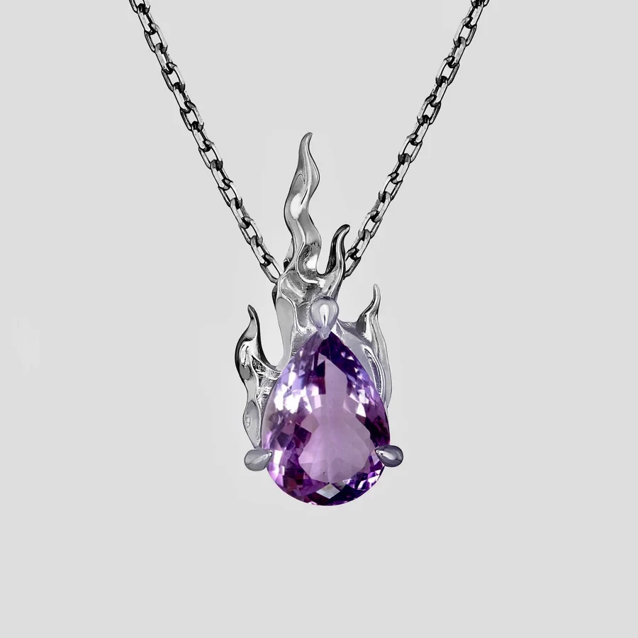 GEM IN HEAT PURPLE NECKLACE