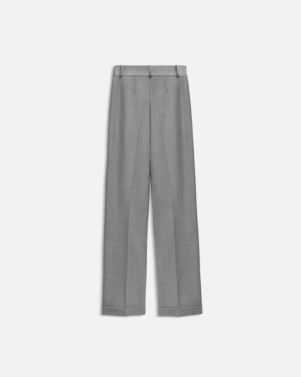 HIGH WAISTED TROUSERS IN GREY MELANGE