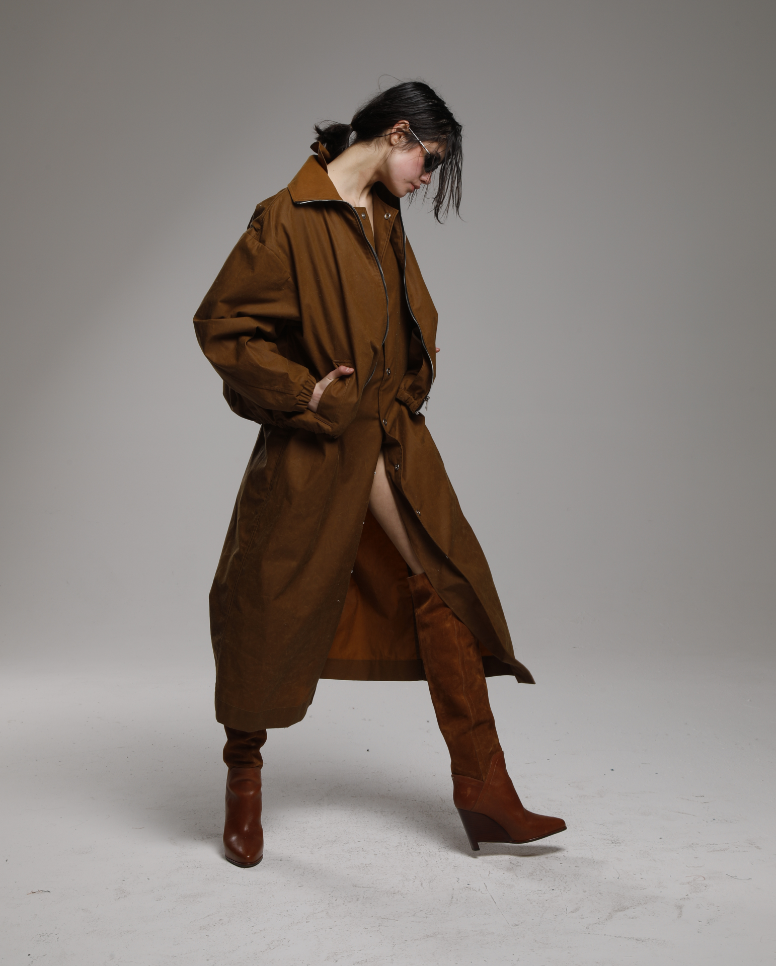 IRYNA COAT IN METAL BRONZE