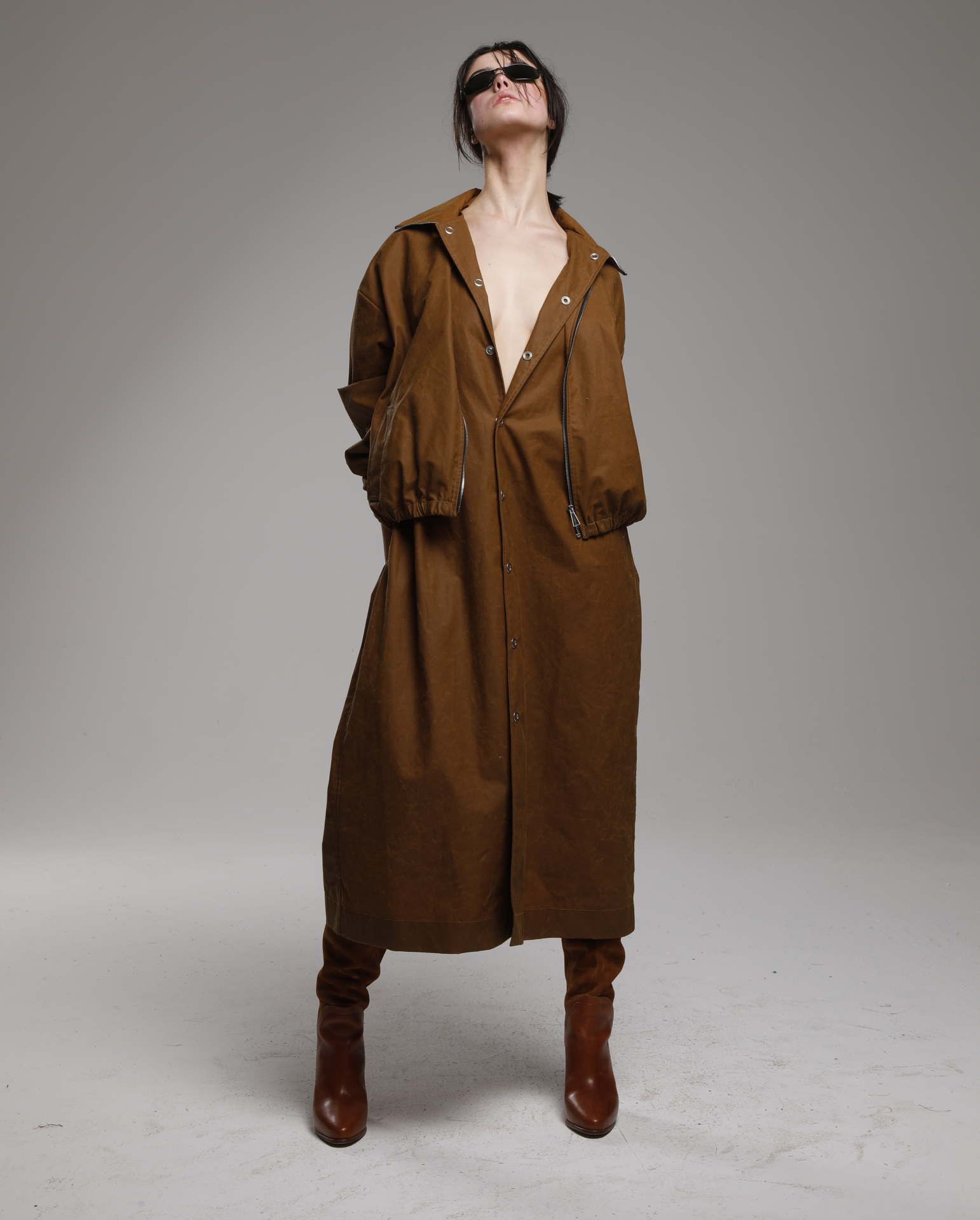 IRYNA COAT IN METAL BRONZE