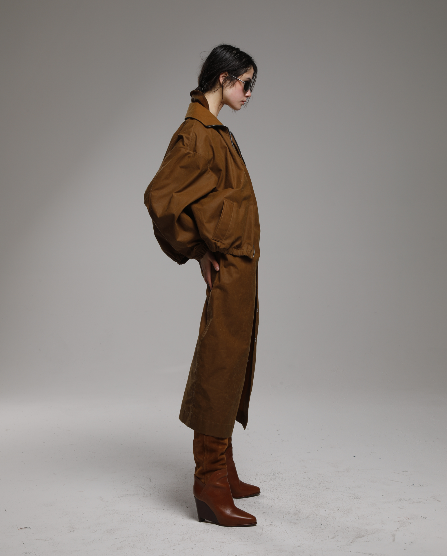 IRYNA COAT IN METAL BRONZE