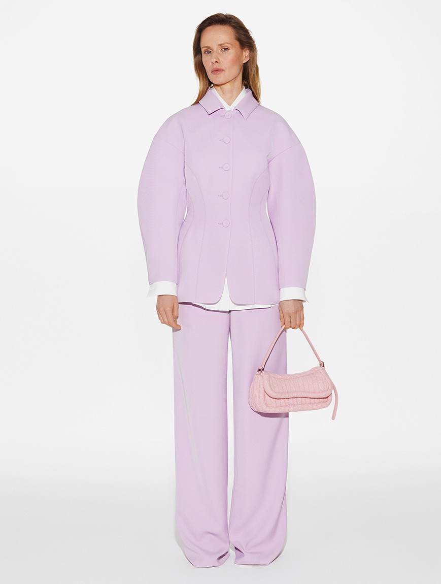 LAVENDER SUIT WITH FITTED JACKET