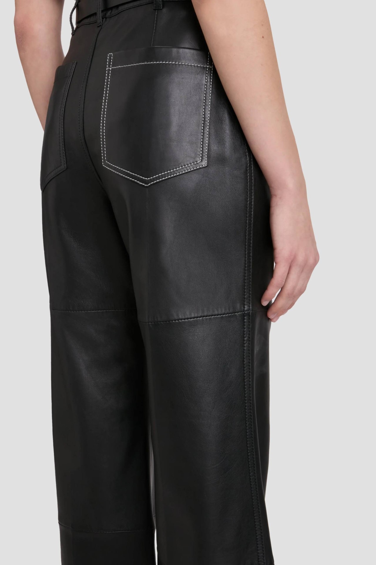 LEATHER ALINA TROUSER IN BLACK