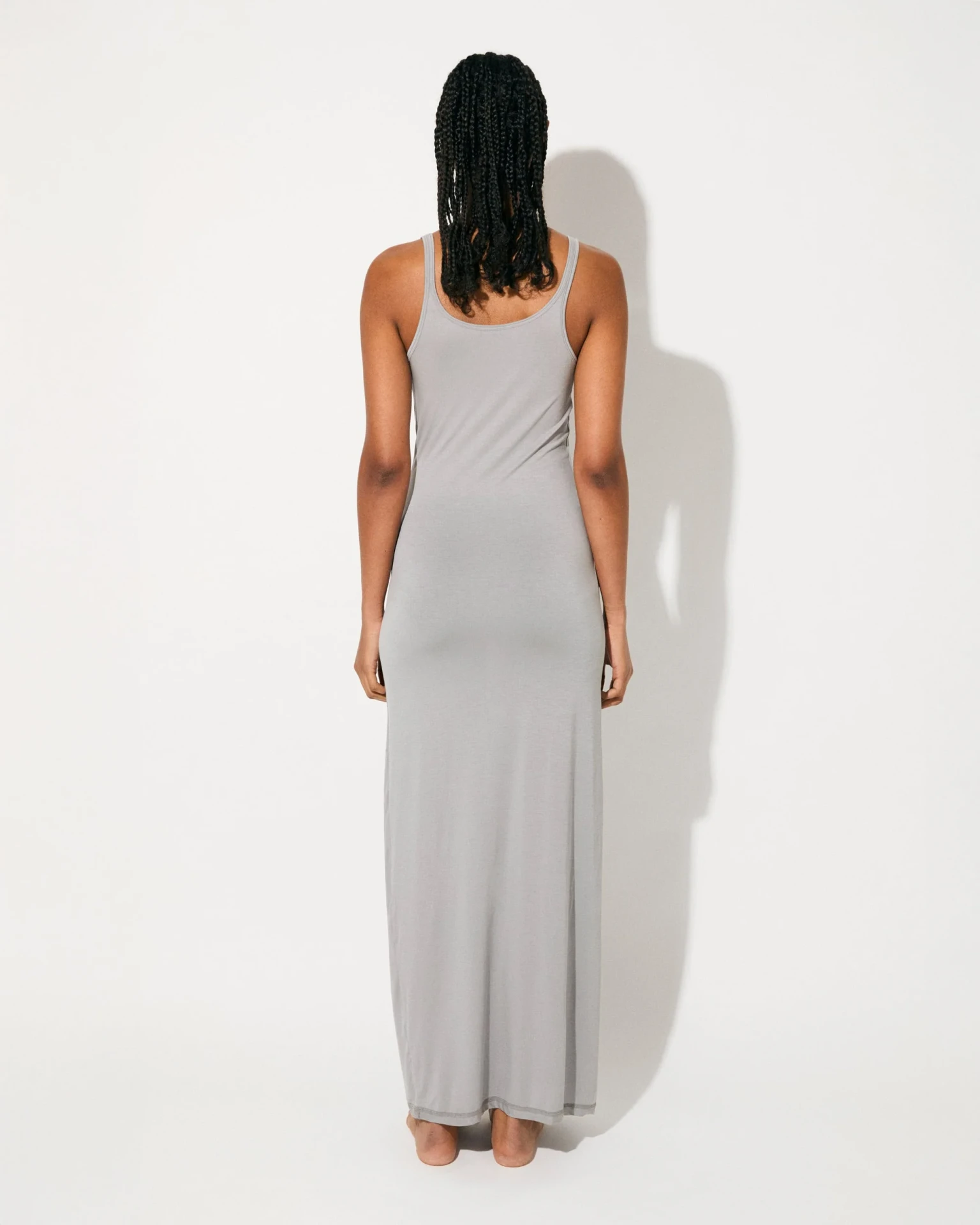 LIGHTWEIGHT TANK DRESS IN CEMENT