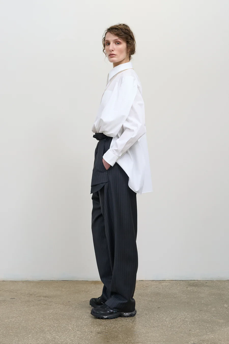 LILI PANTS WITH SKIRT IN GREY