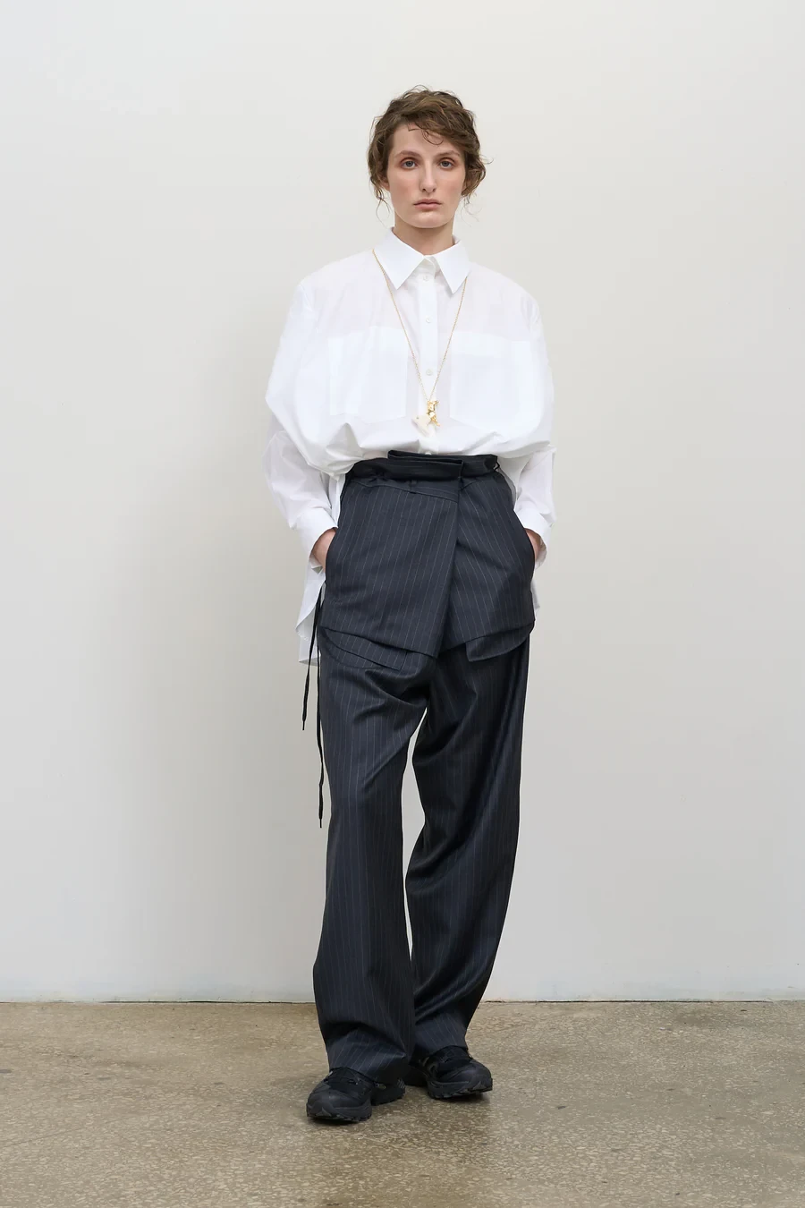 LILI PANTS WITH SKIRT IN GREY