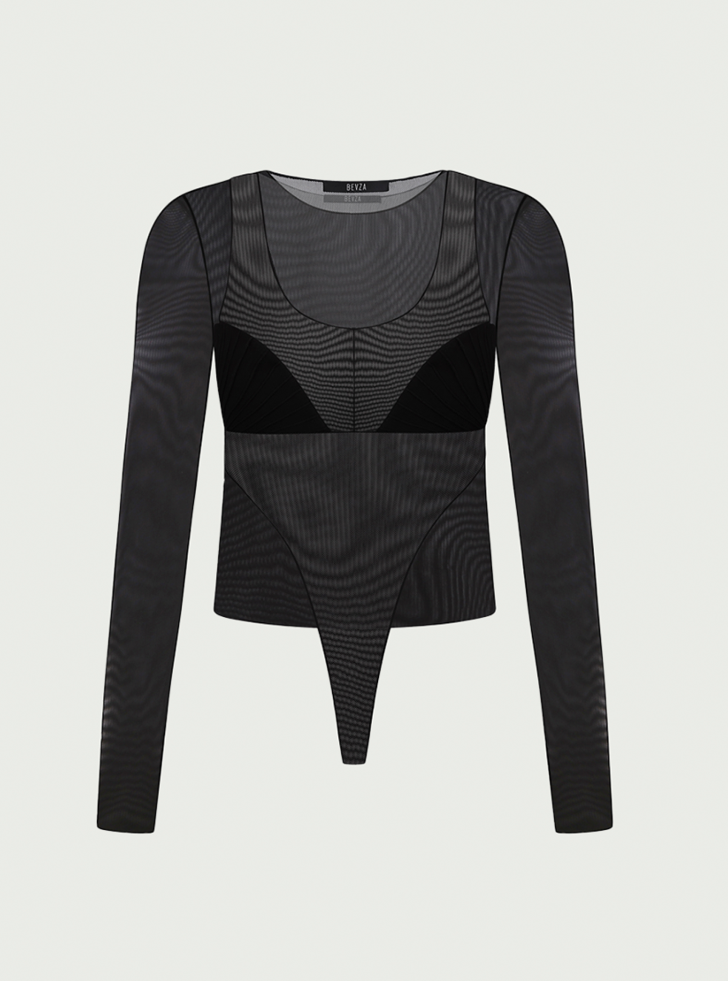 LONG SLEEVE BODYSUIT IN BLACK