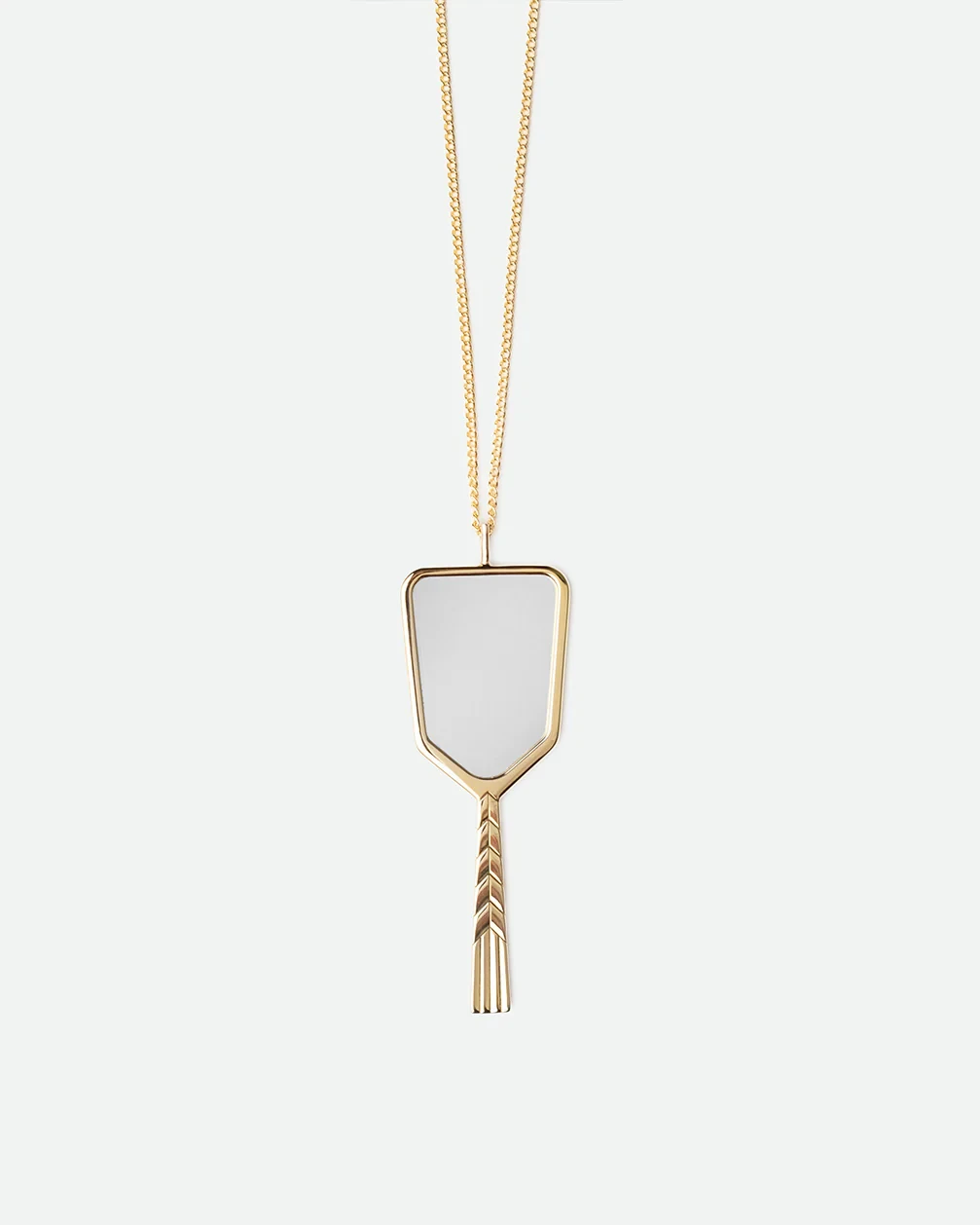 MIRROR PENDANT IN GOLD