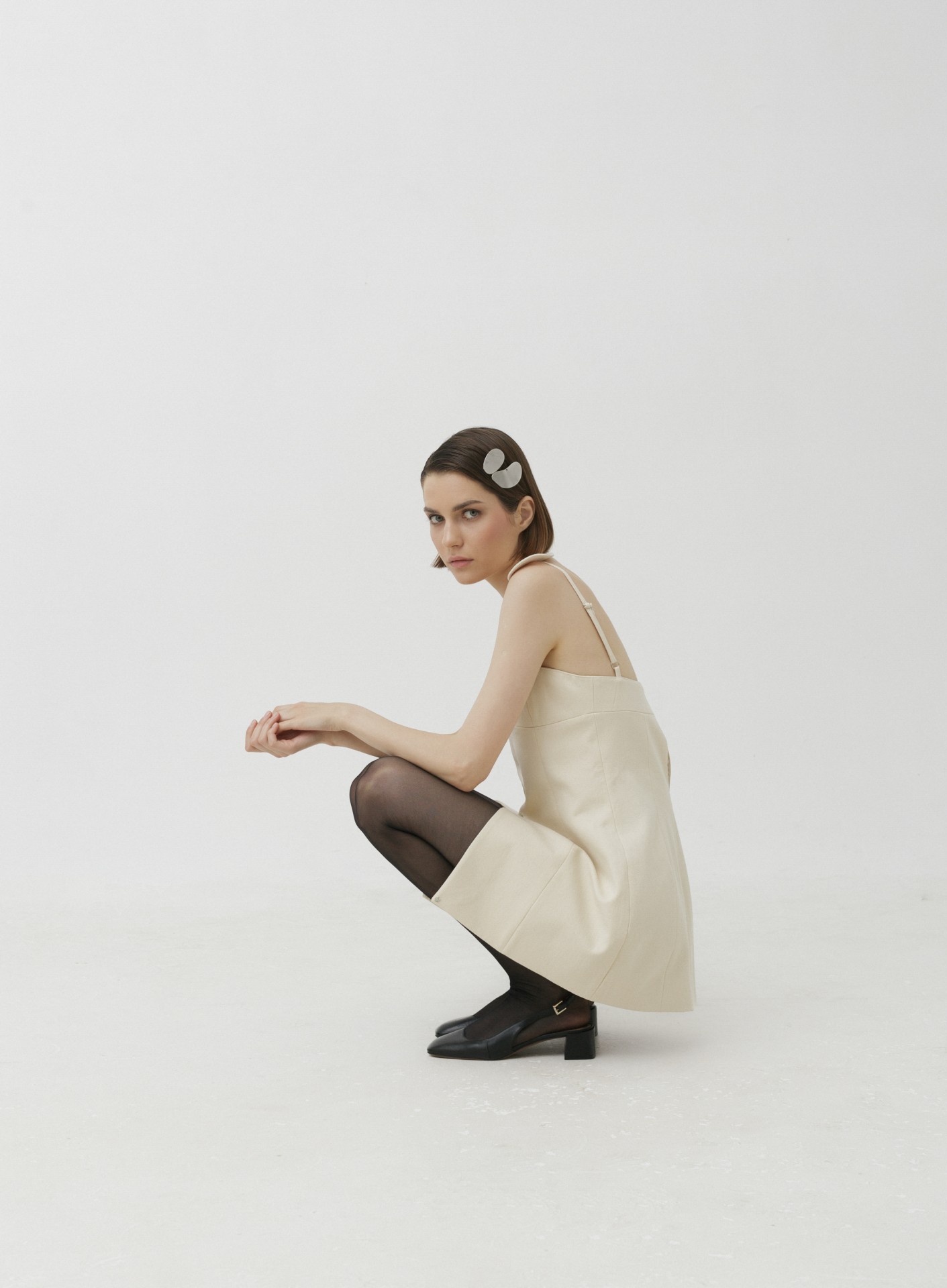 PETALE TOP IN IVORY