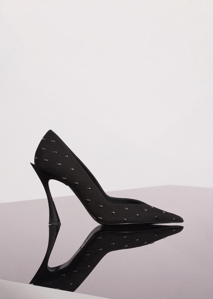 PUMP SUEDE BLACK HEEL