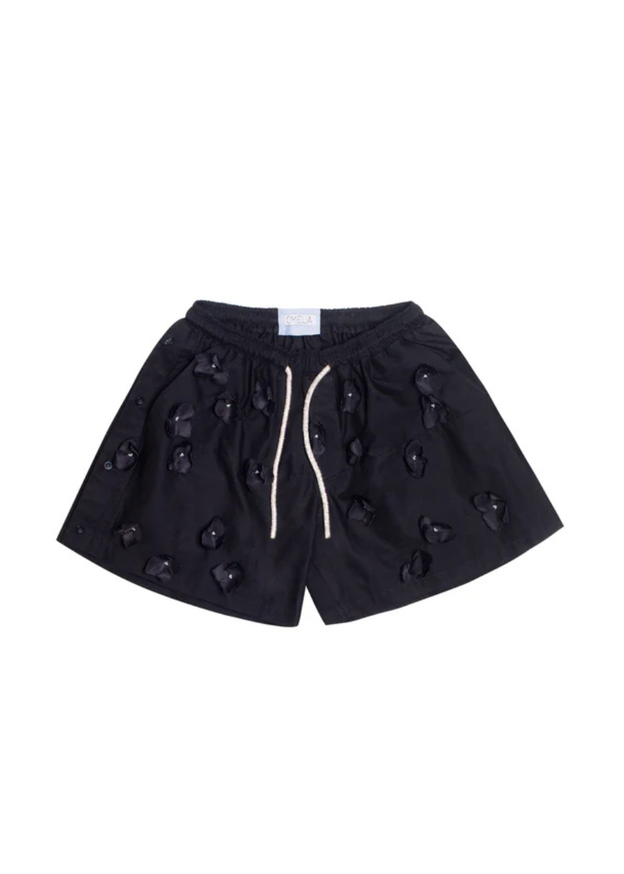 RECYCLED SHIRT-SHORTS 97 IN BLACK