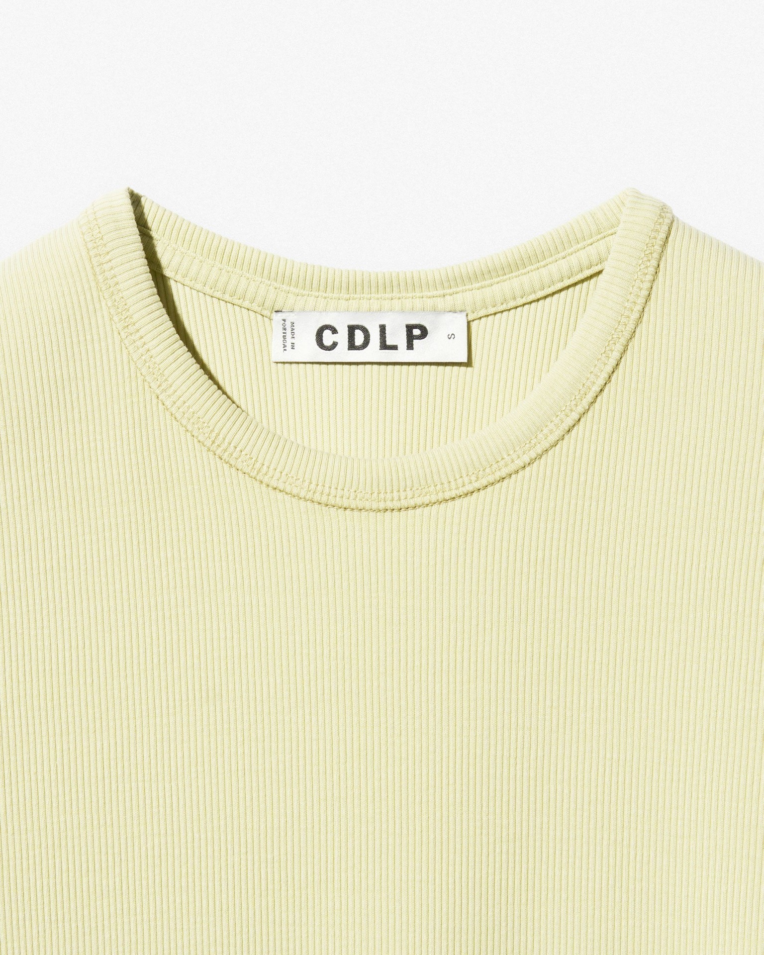 WOMEN RIB T-SHIRT IN LEMON GRASS