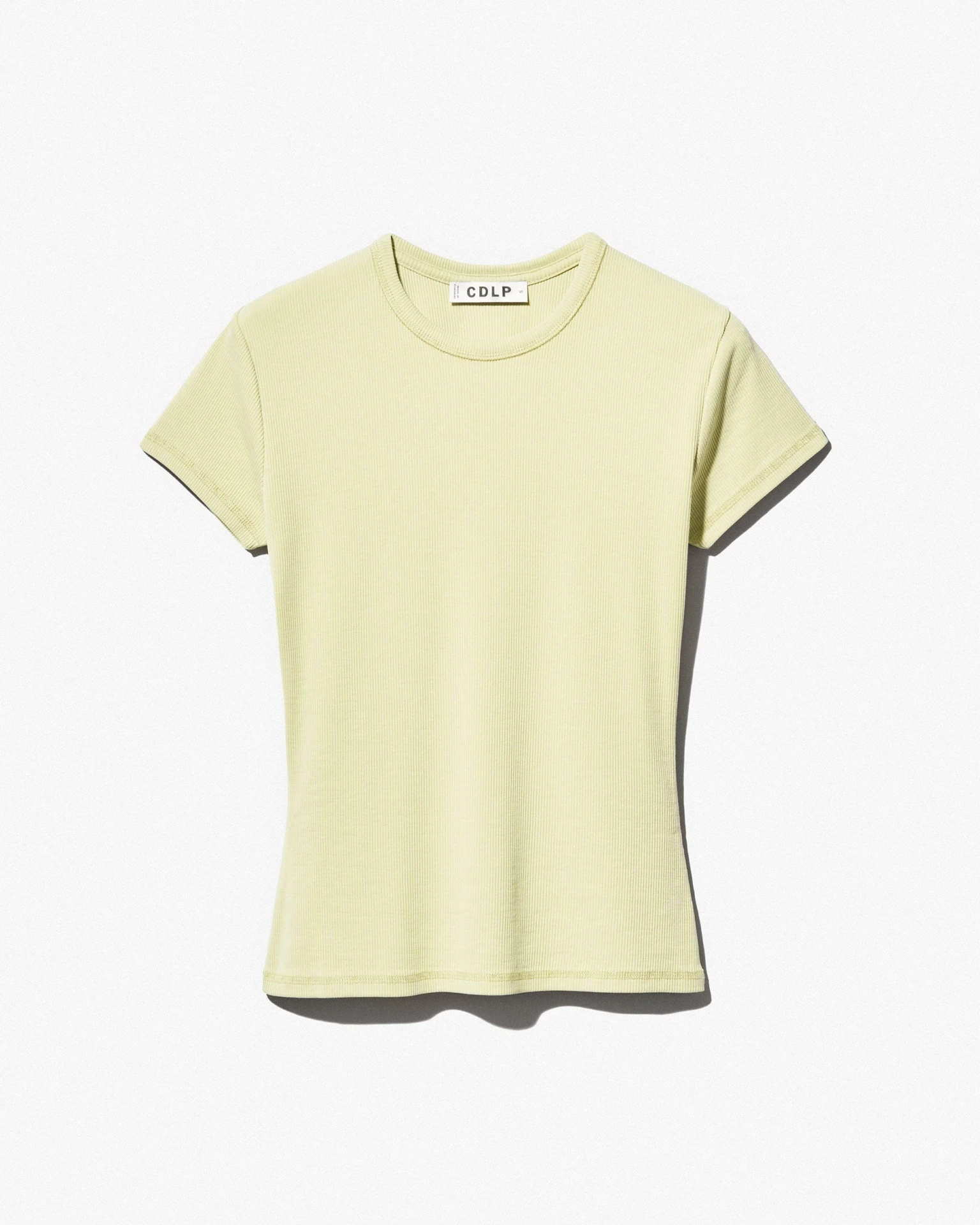 WOMEN RIB T-SHIRT IN LEMON GRASS