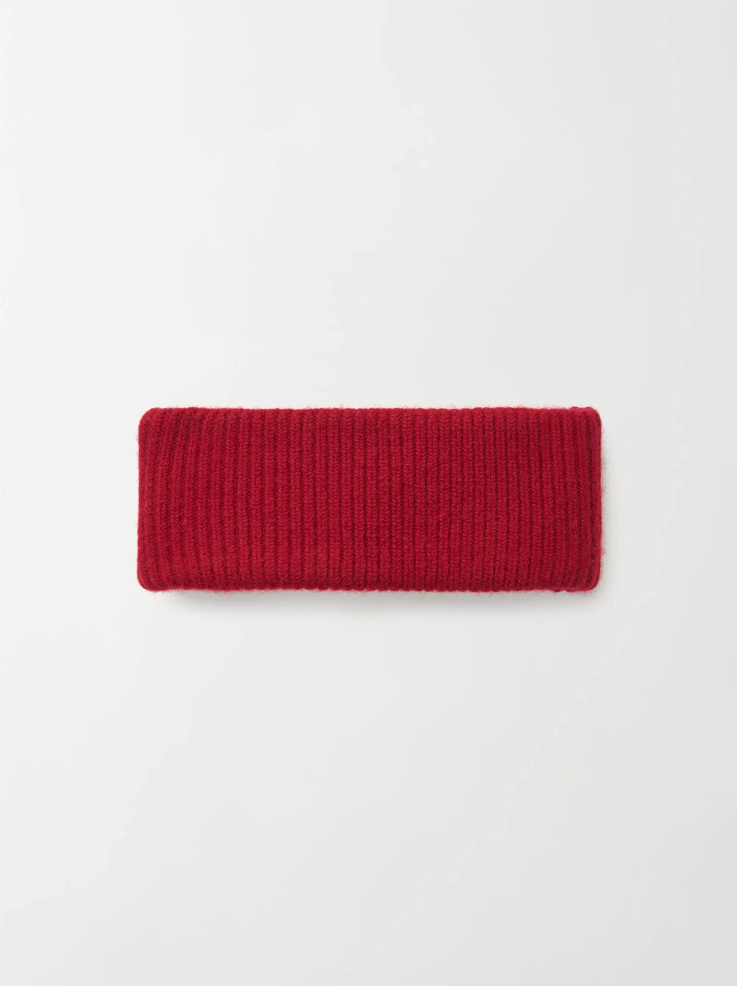 RIBBED HEADBAND IN LIPSTICK RED