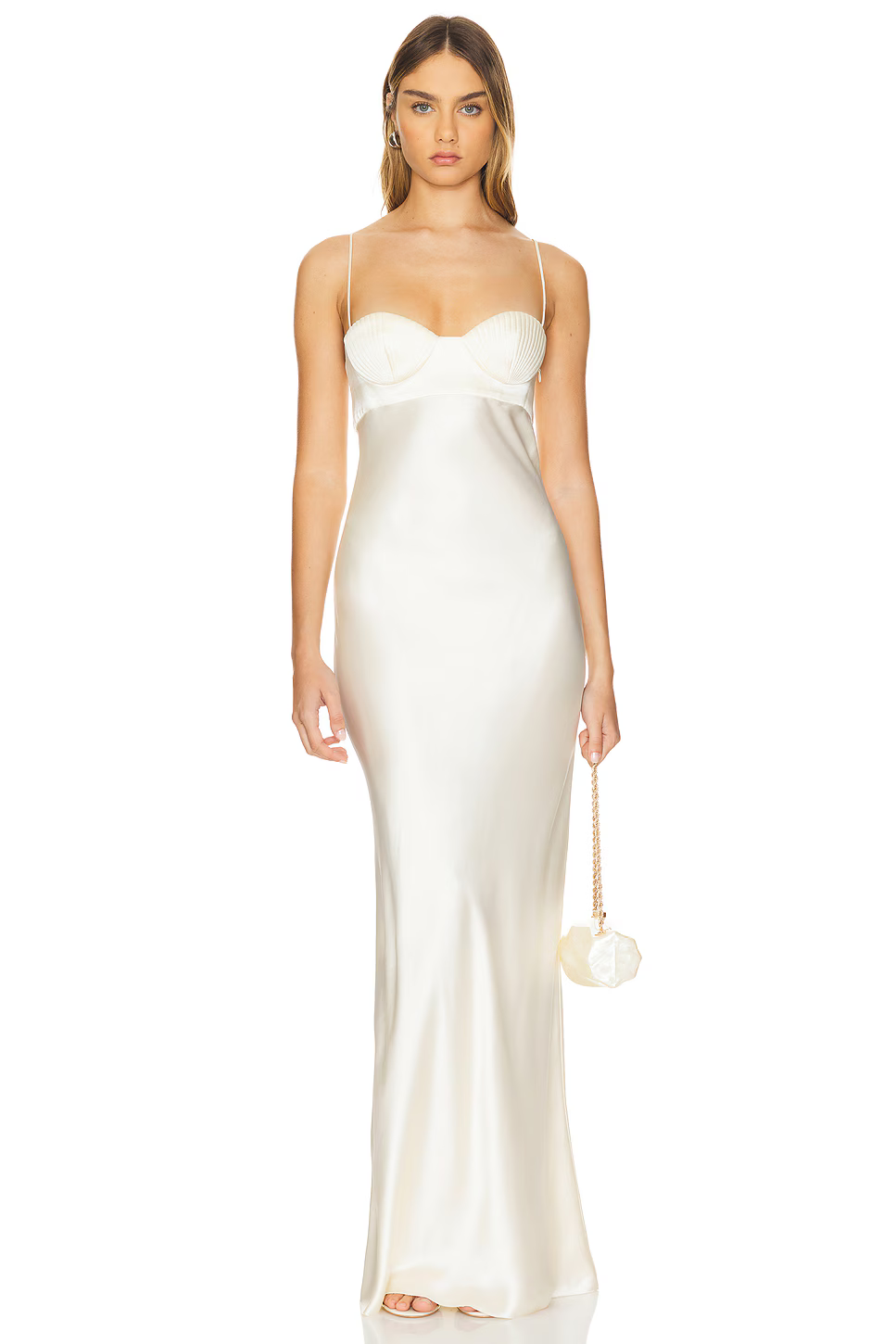 SEASHELL BRA DRESS IN CREME BRULEE