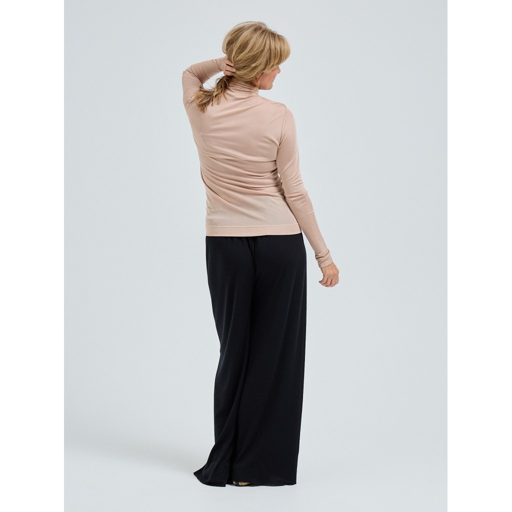 SHEER ROLL NECK IN ROSIE BEIGE