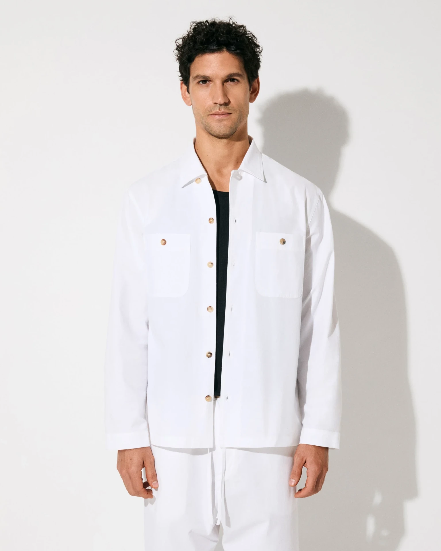 SHIRT JACKET IN OFF WHITE