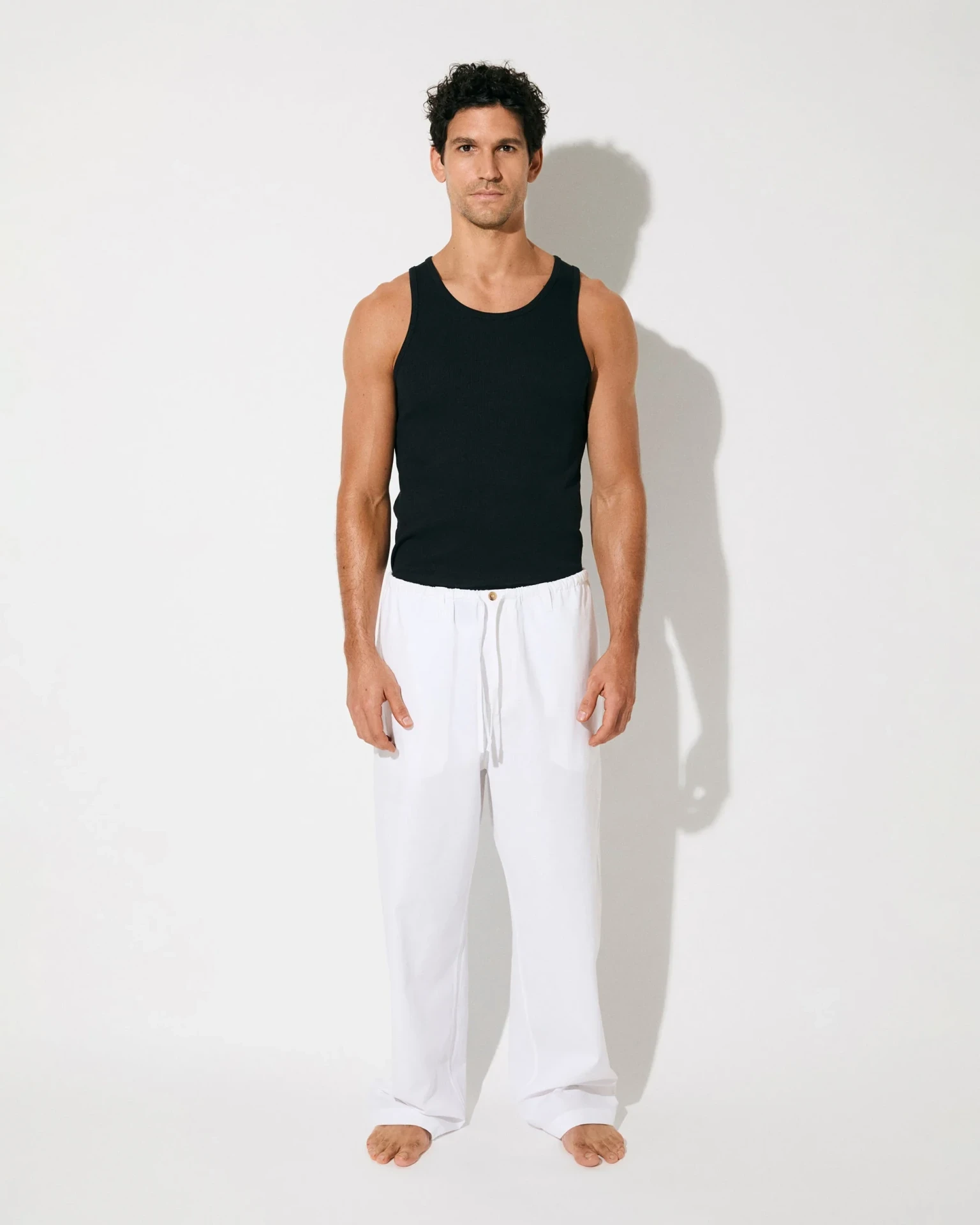 MEN'S SHIRT AND TROUSERS IN WHITE