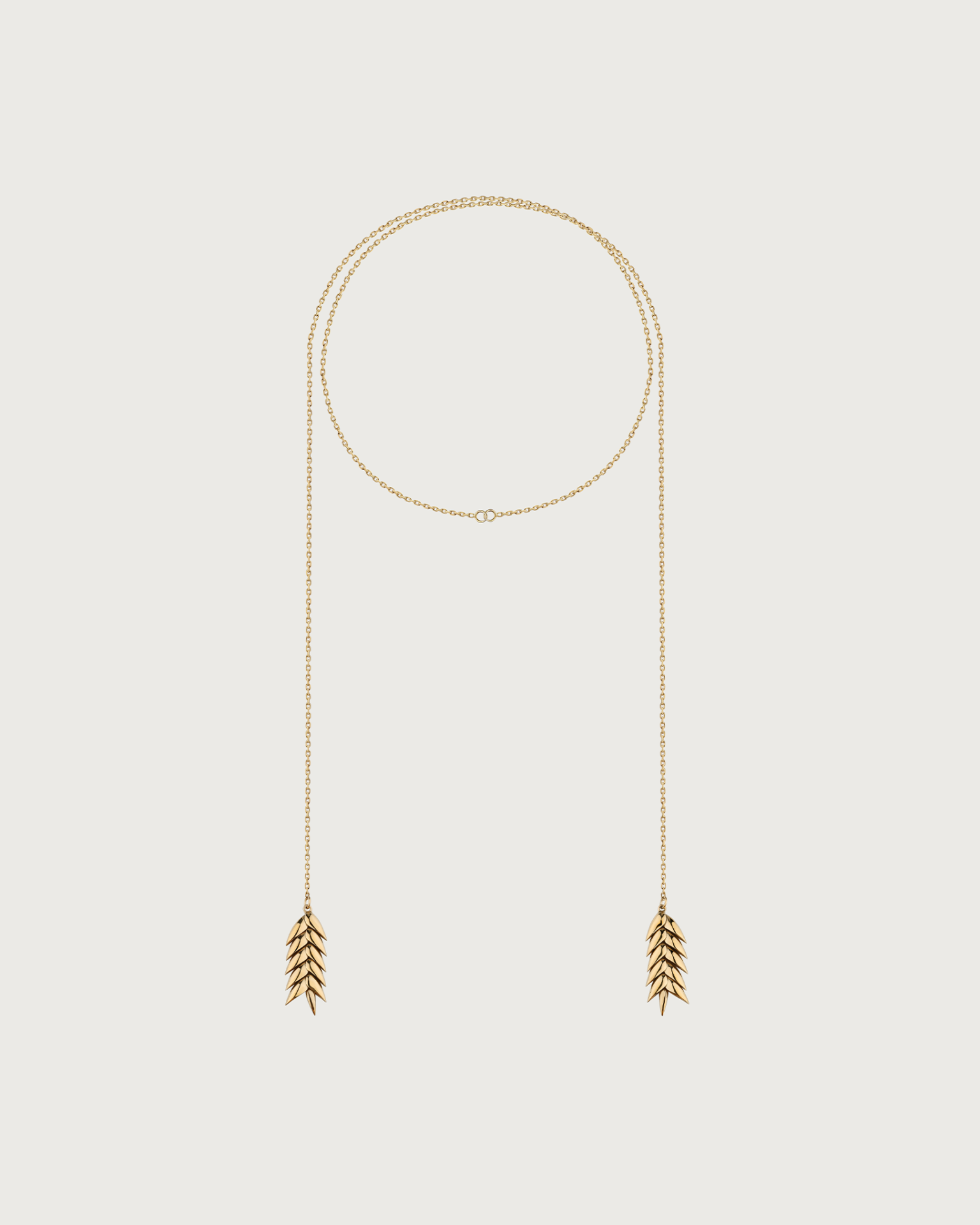 SPIKELET LONG PENDANT IN GOLD