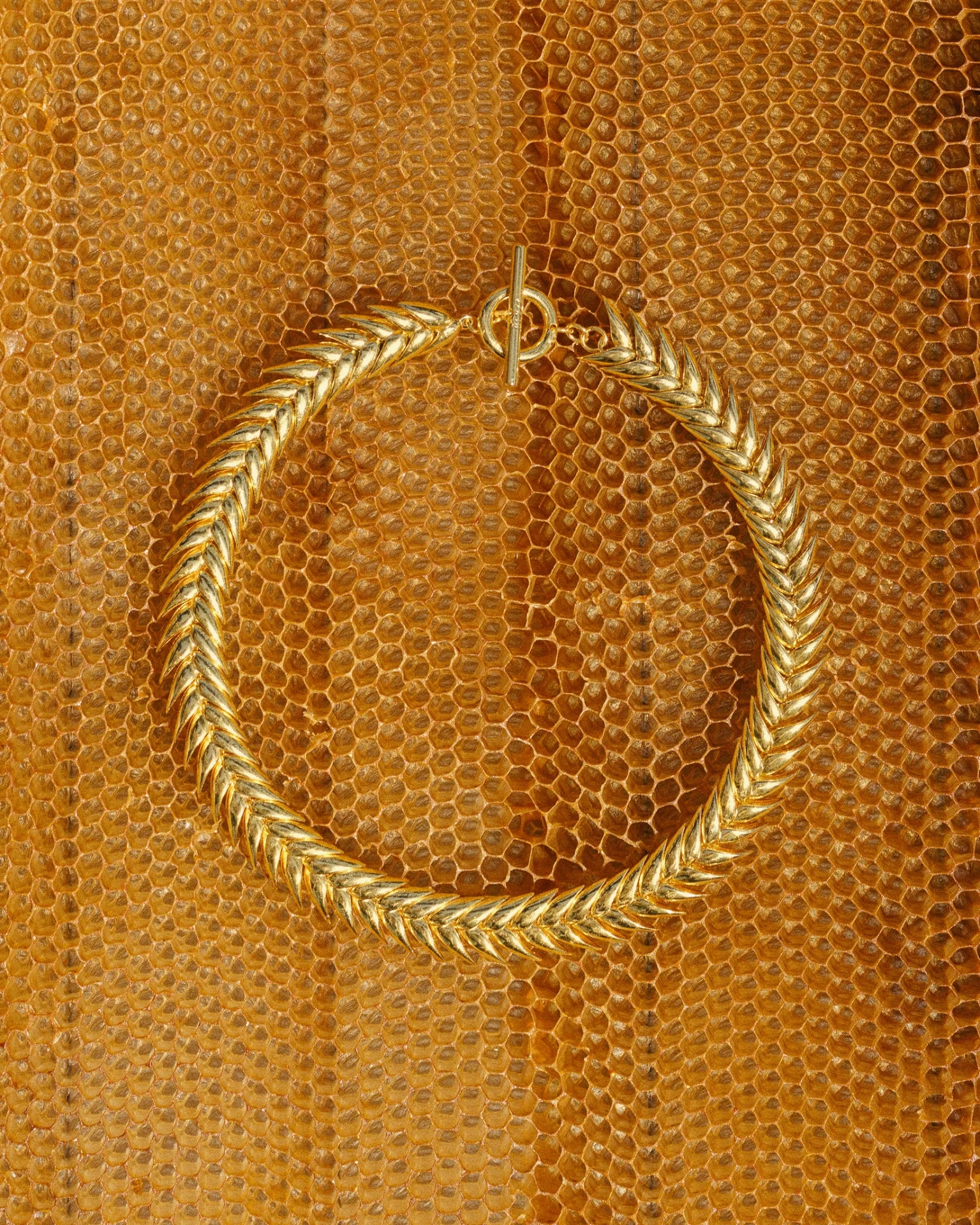 SPIKELET NECKLACE IN GOLD