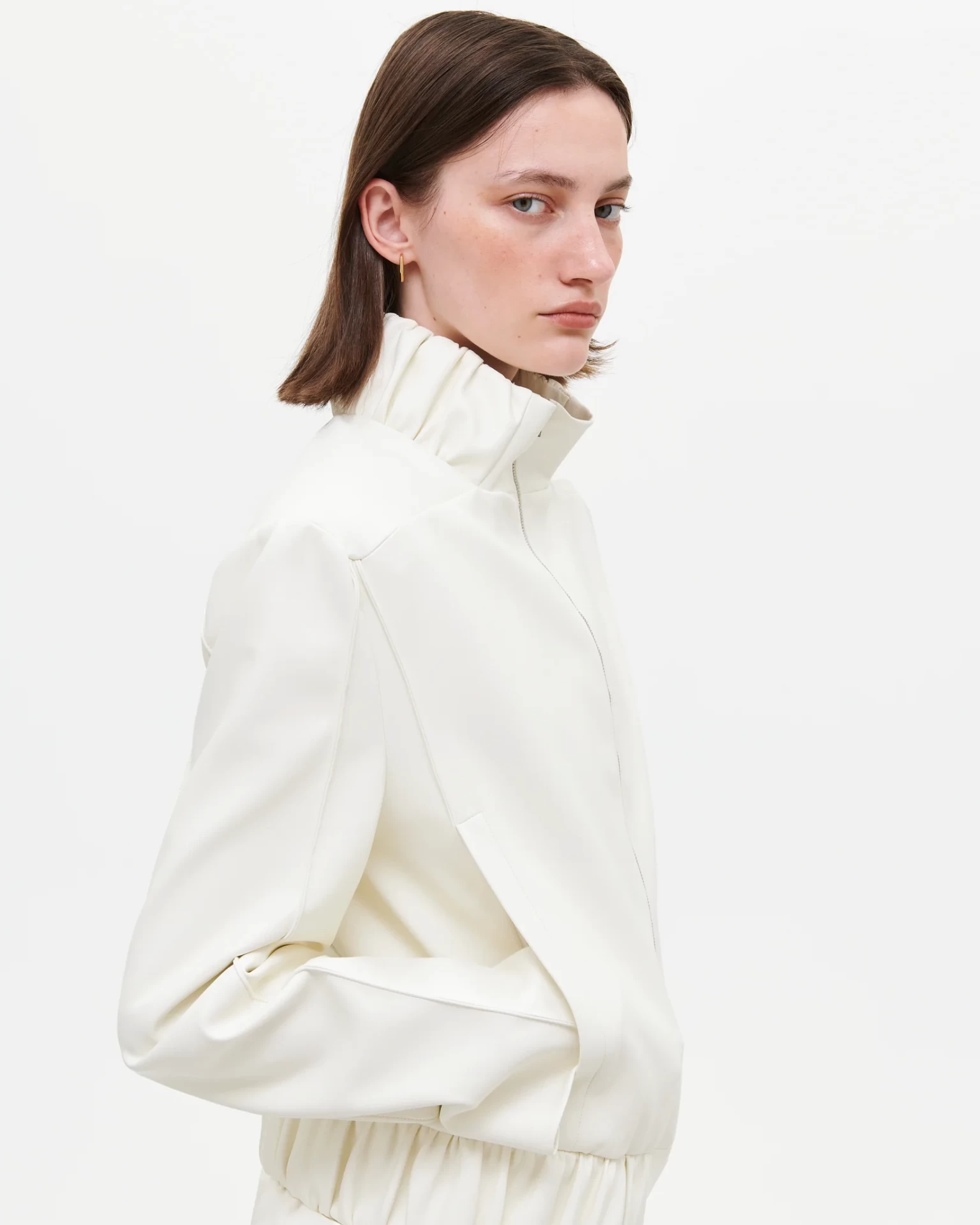 SQUARE BOMBER IN IVORY