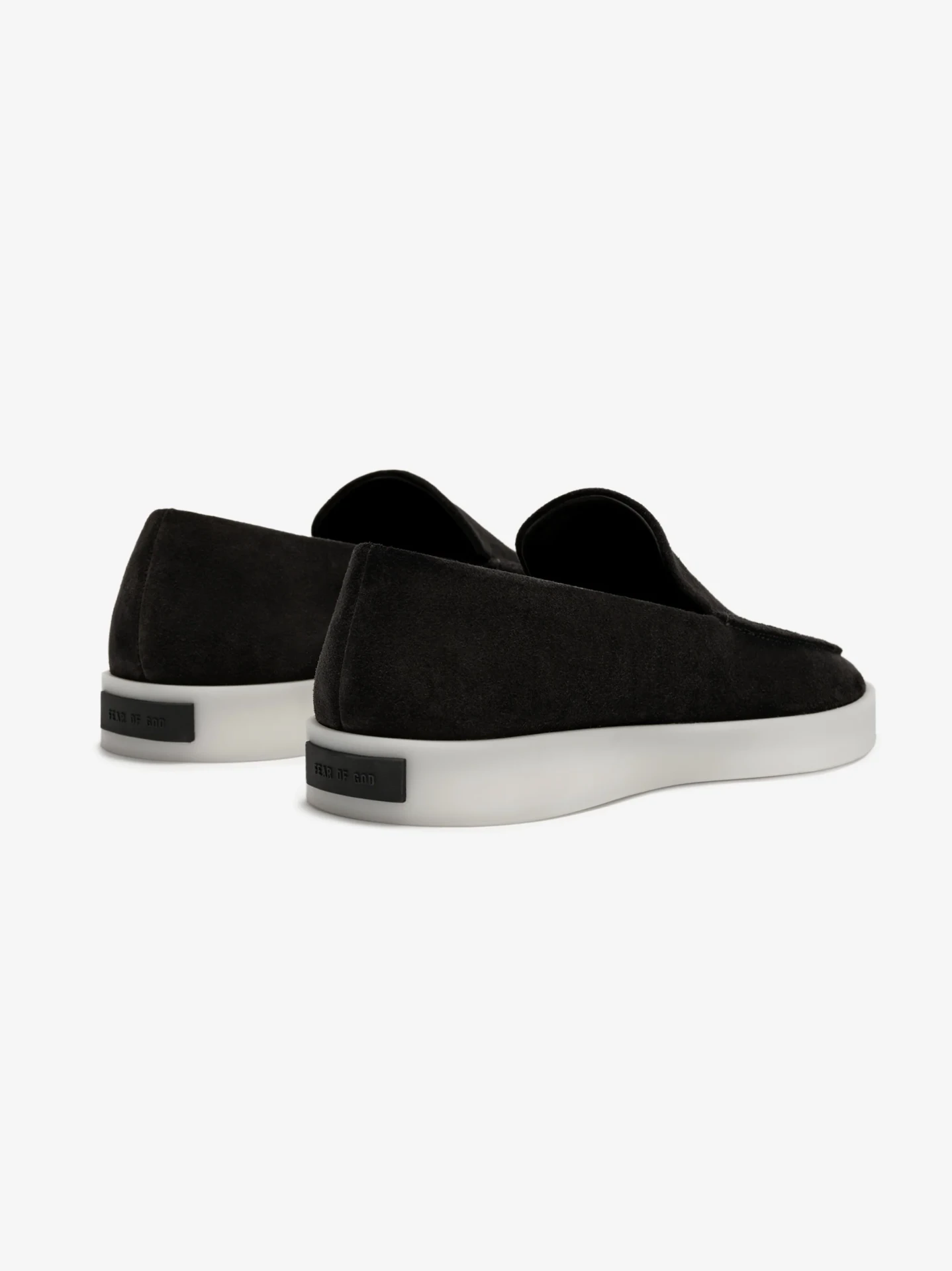 SUEDE LOAFERS IN BLACK