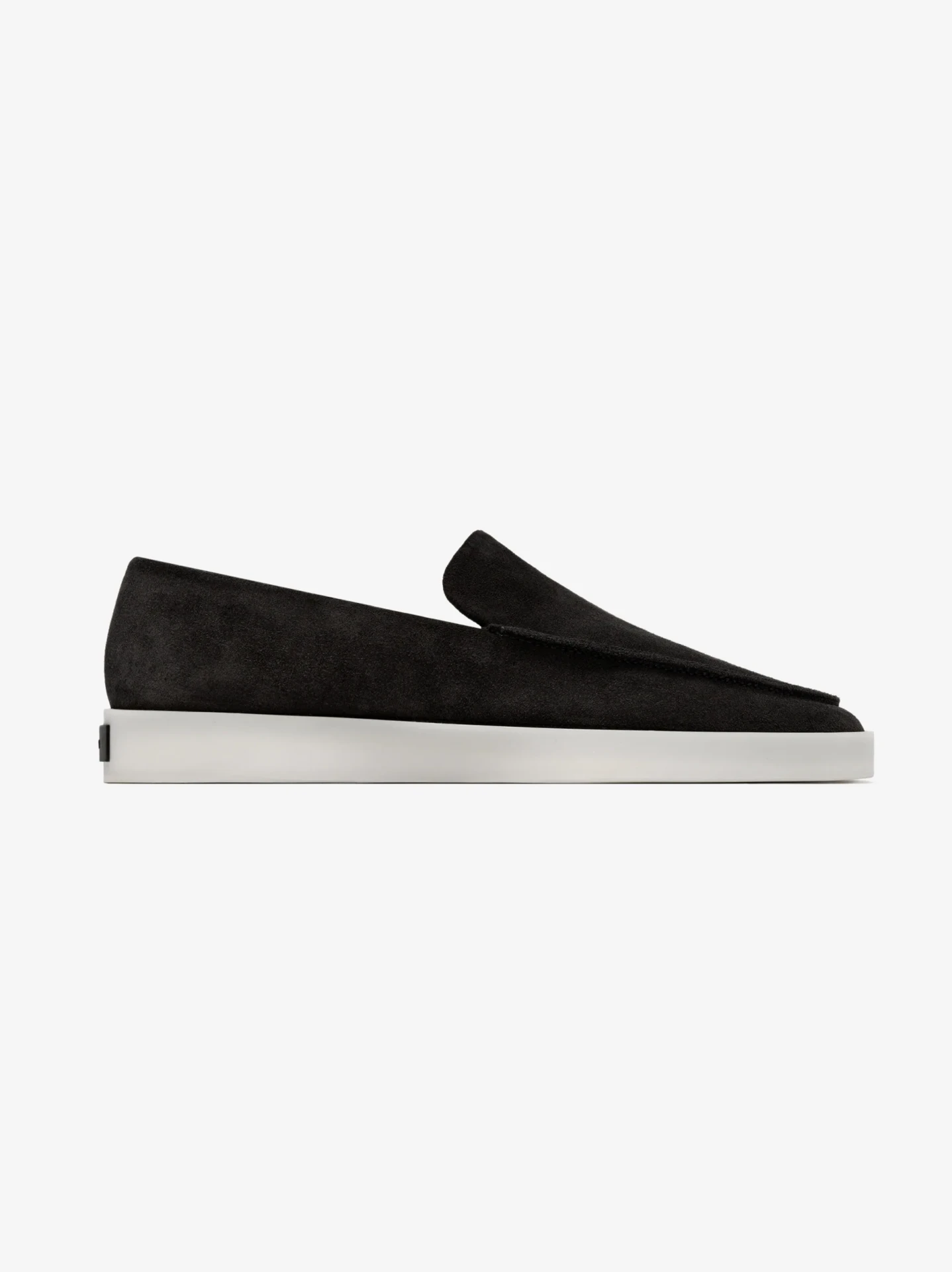 SUEDE LOAFERS IN BLACK